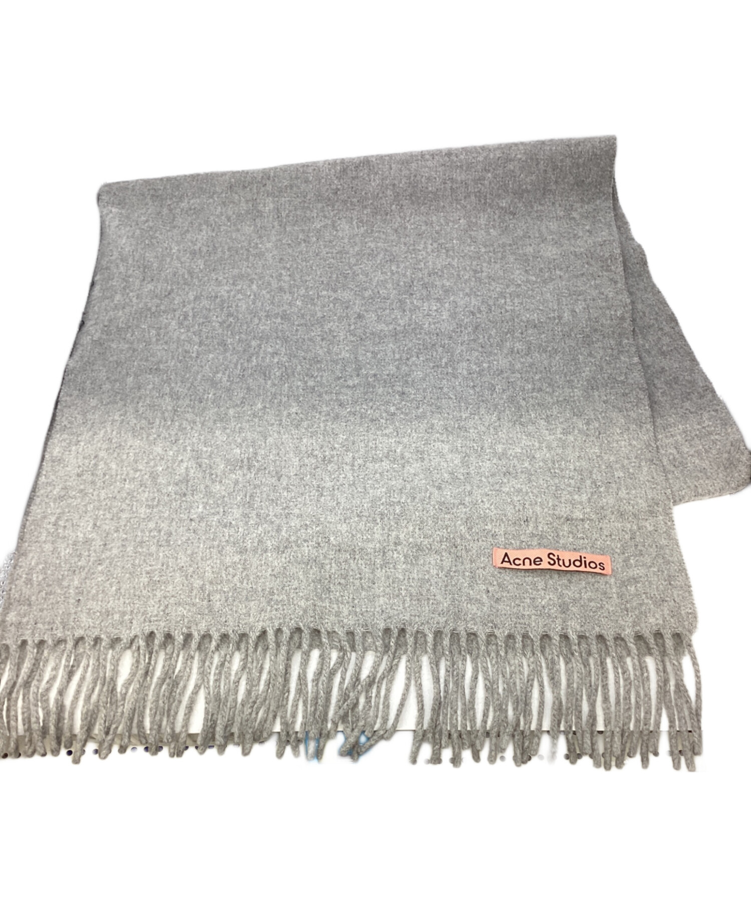 新品 アクネストゥディオズ フリンジマフラー グレー Acne Studios 中古・古着通販】ACNE STUDIOS (アクネ ストゥディオス) フリンジ