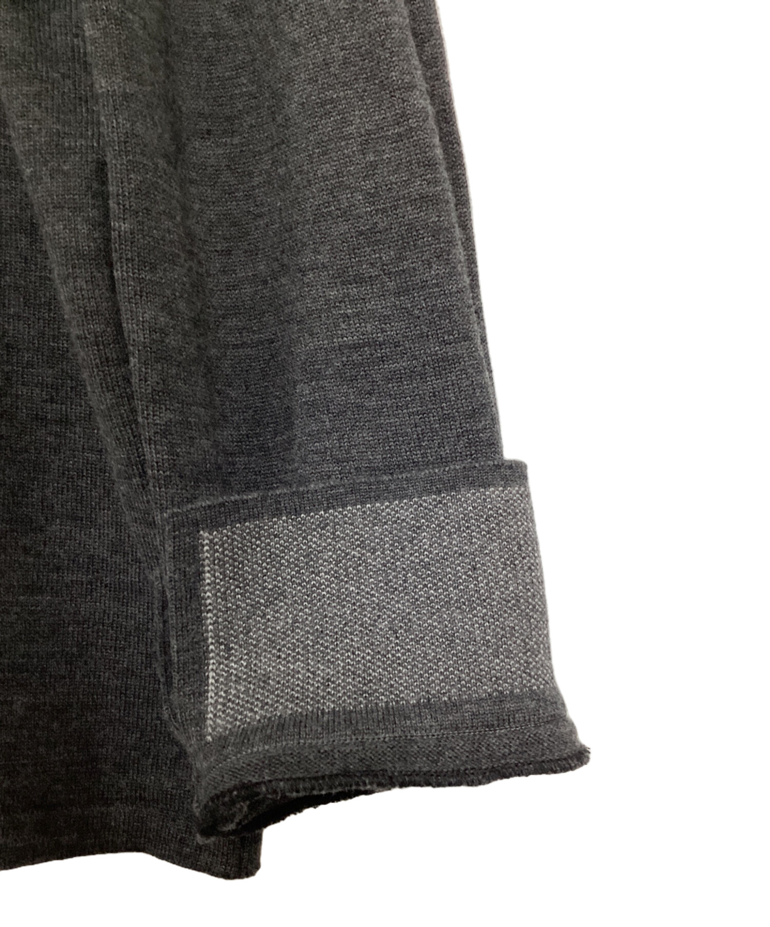 中古・古着通販】FOXEY (フォクシー) 襟付ニットカーディガン グレー