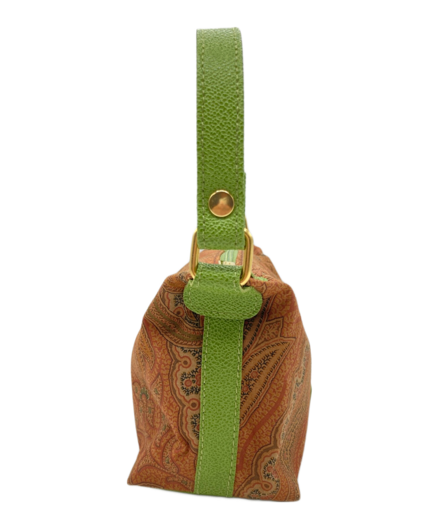 中古・古着通販】ETRO (エトロ) ミニハンドバッグ ブラウン×グリーン 