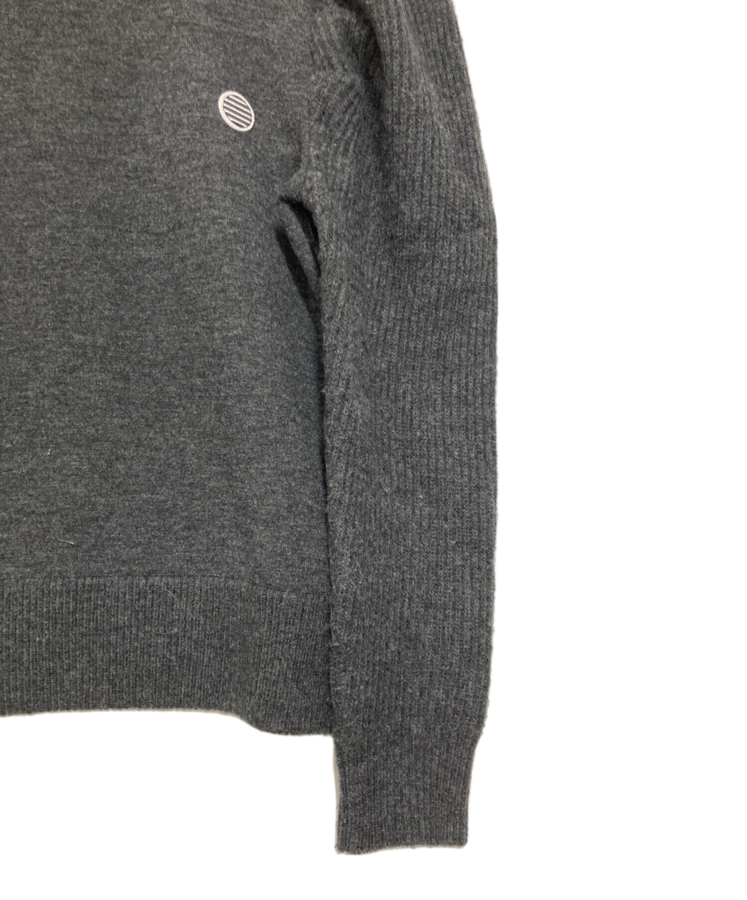 ボーダーズアットバルコニー　ＡＩＲ ＴＷＩＳＴ ＷＯＯＬ ＴＯＰ グレー ボーダーズアットバルコニー AIR TWIST WOOL TOP