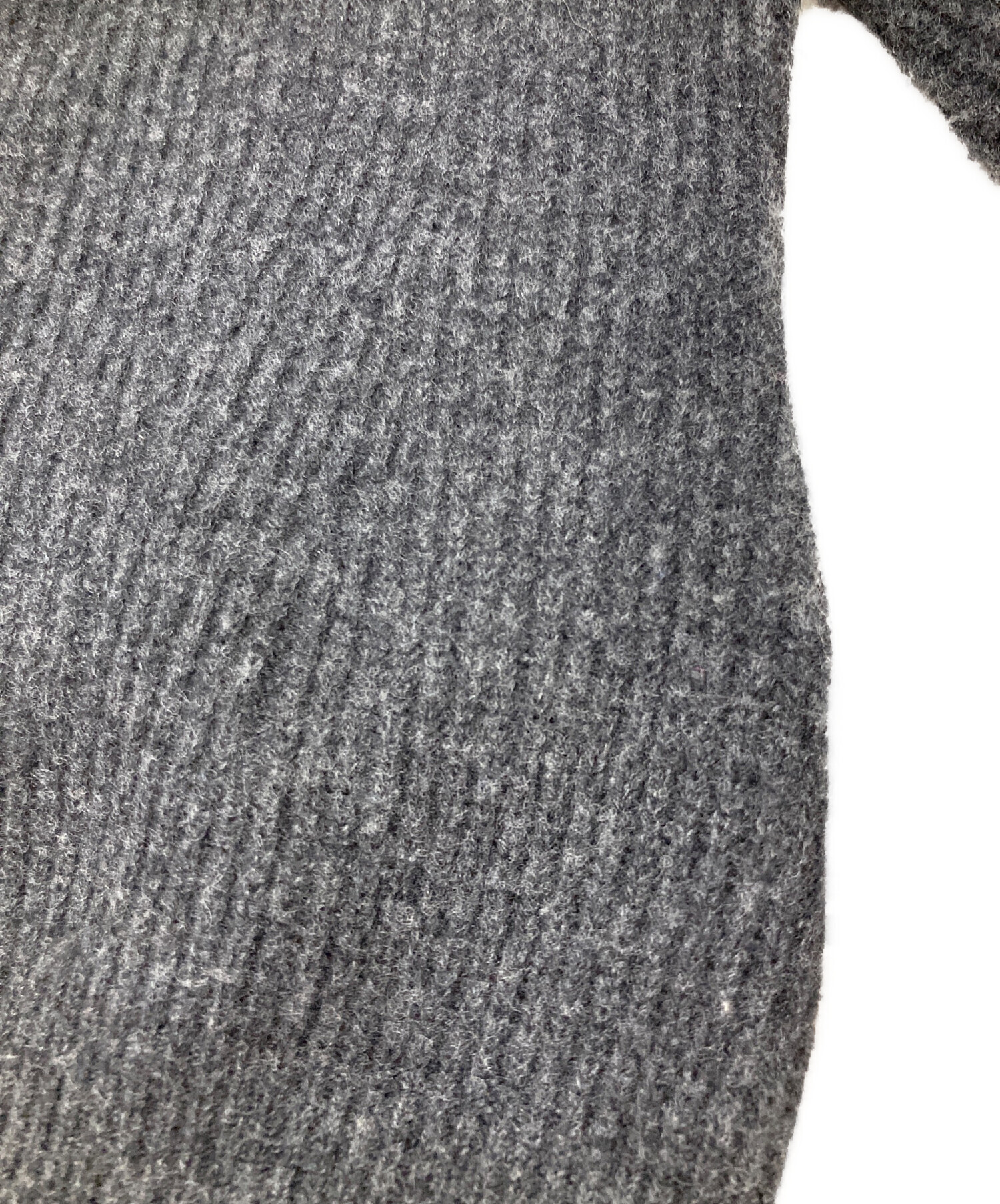 ボーダーズアットバルコニー　ＡＩＲ ＴＷＩＳＴ ＷＯＯＬ ＴＯＰ グレー 中古・古着通販】BORDERS at BALCONY (ボーダーズアット