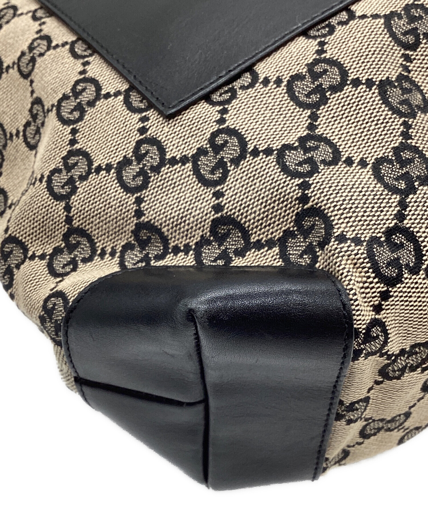 中古・古着通販】GUCCI (グッチ) GGトートバッグ ベージュ×ブラック 