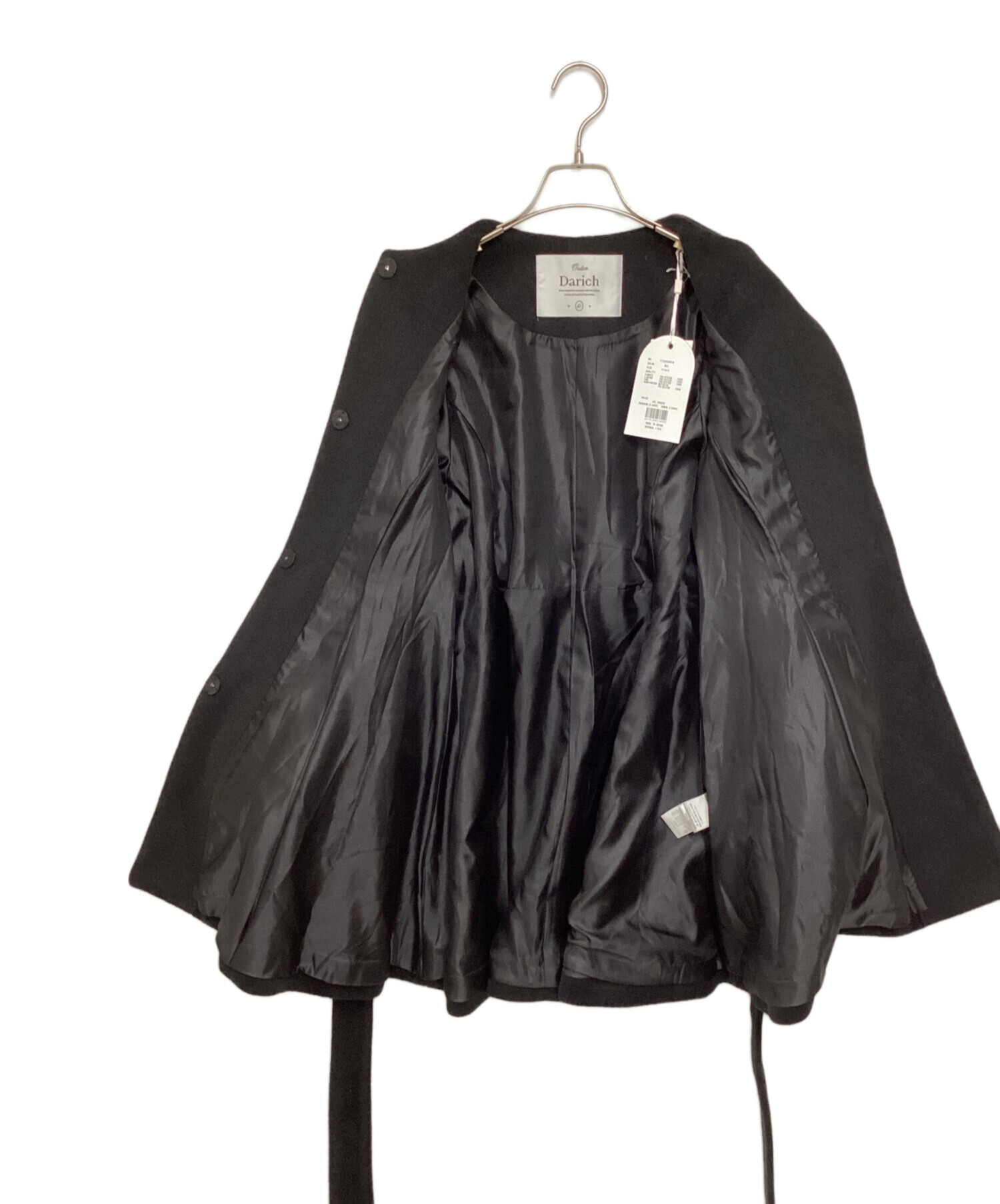 Darich ウエストベルトメルトンコート ブラック ウエストベルトメルトンコート – Darich (ダーリッチ)