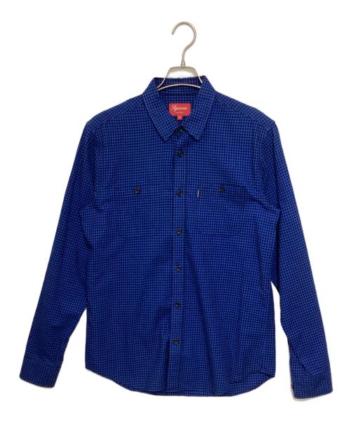 【新品未使用】 Supreme シュプリーム フランネル シャツ ブルー M Supreme シュプリーム heavyweight flannel shirt