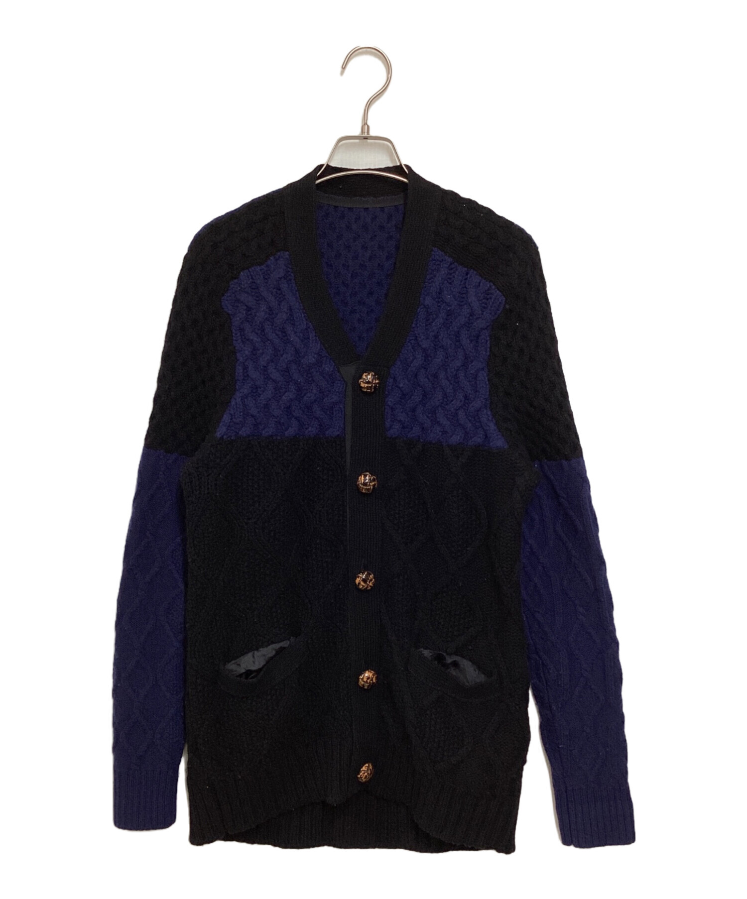 中古・古着通販】sacai (サカイ) ニットカーディガン ブラック 