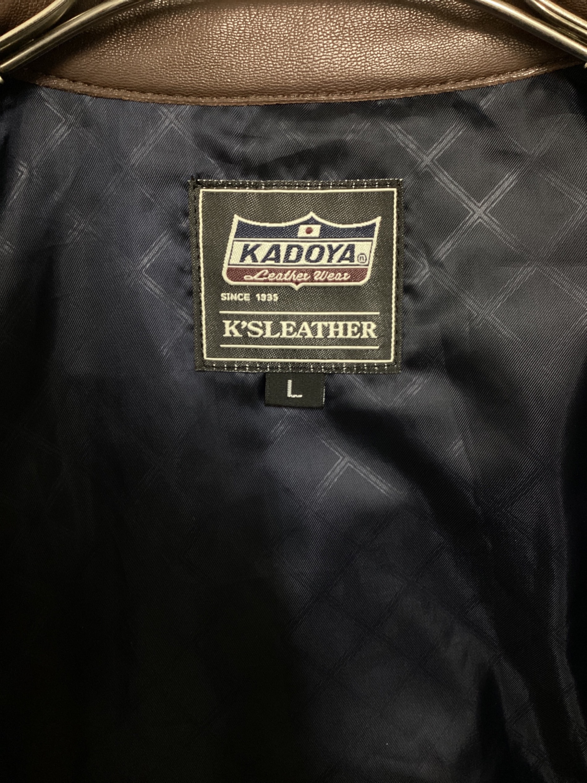 中古・古着通販】KADOYA (カドヤ) セミダブルライダースジャケット 