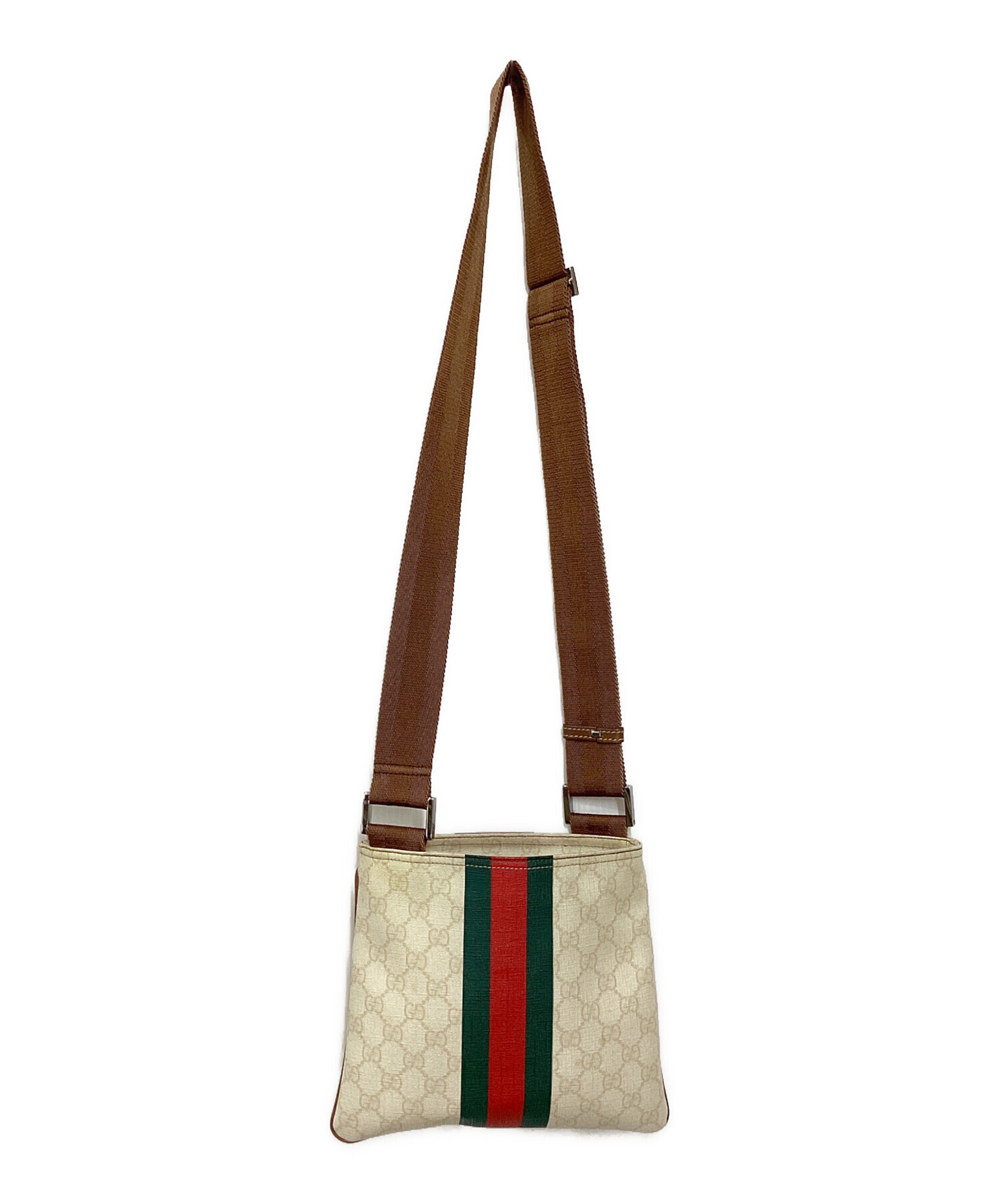 中古・古着通販】GUCCI (グッチ) ショルダーバッグ ブラウン×ベージュ 