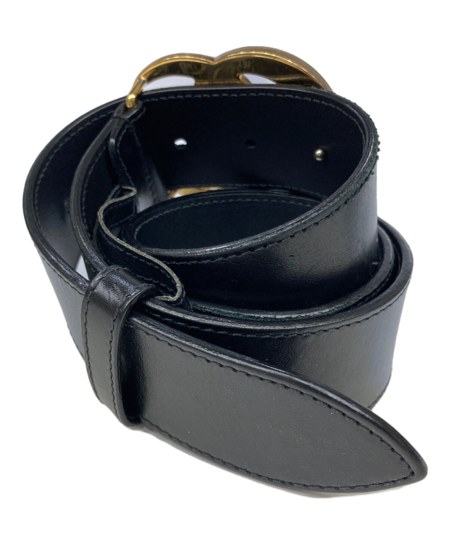 中古・古着通販】GUCCI (グッチ) GGマーモントベルト ブラック 