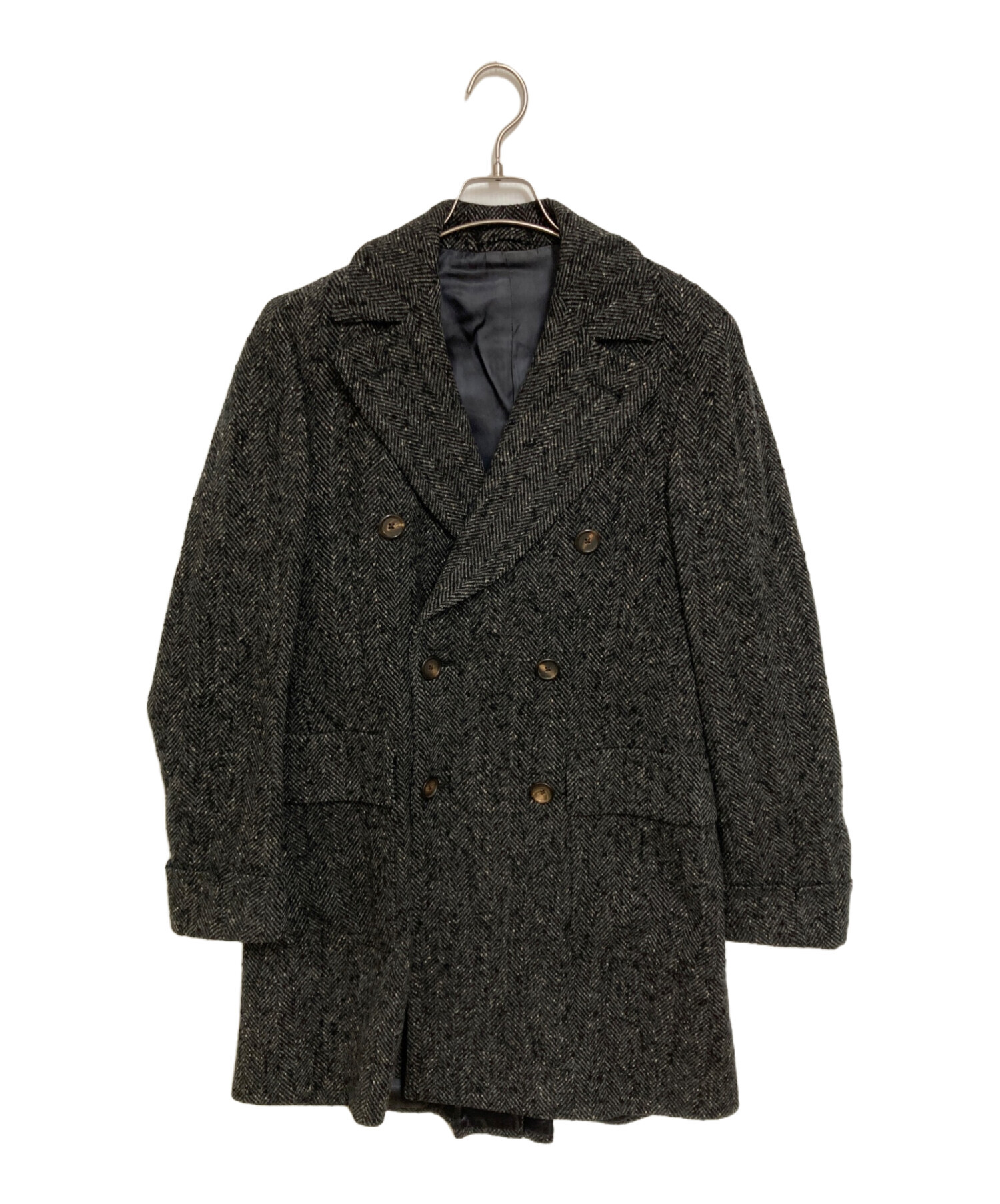 中古・古着通販】LARDINI (ラルディーニ) ヘリンボーンダブルコート 