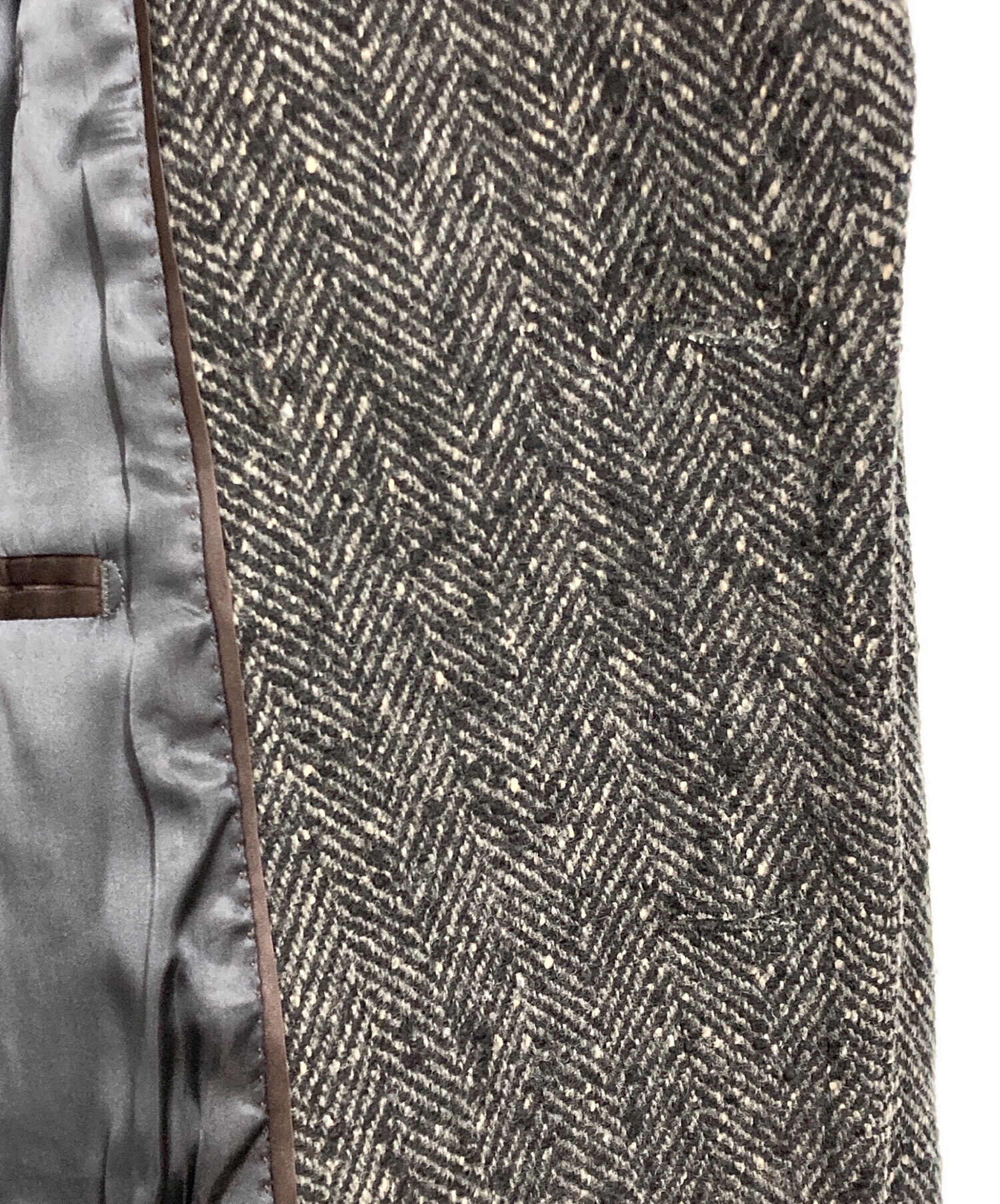 中古・古着通販】LARDINI (ラルディーニ) ヘリンボーンダブルコート 