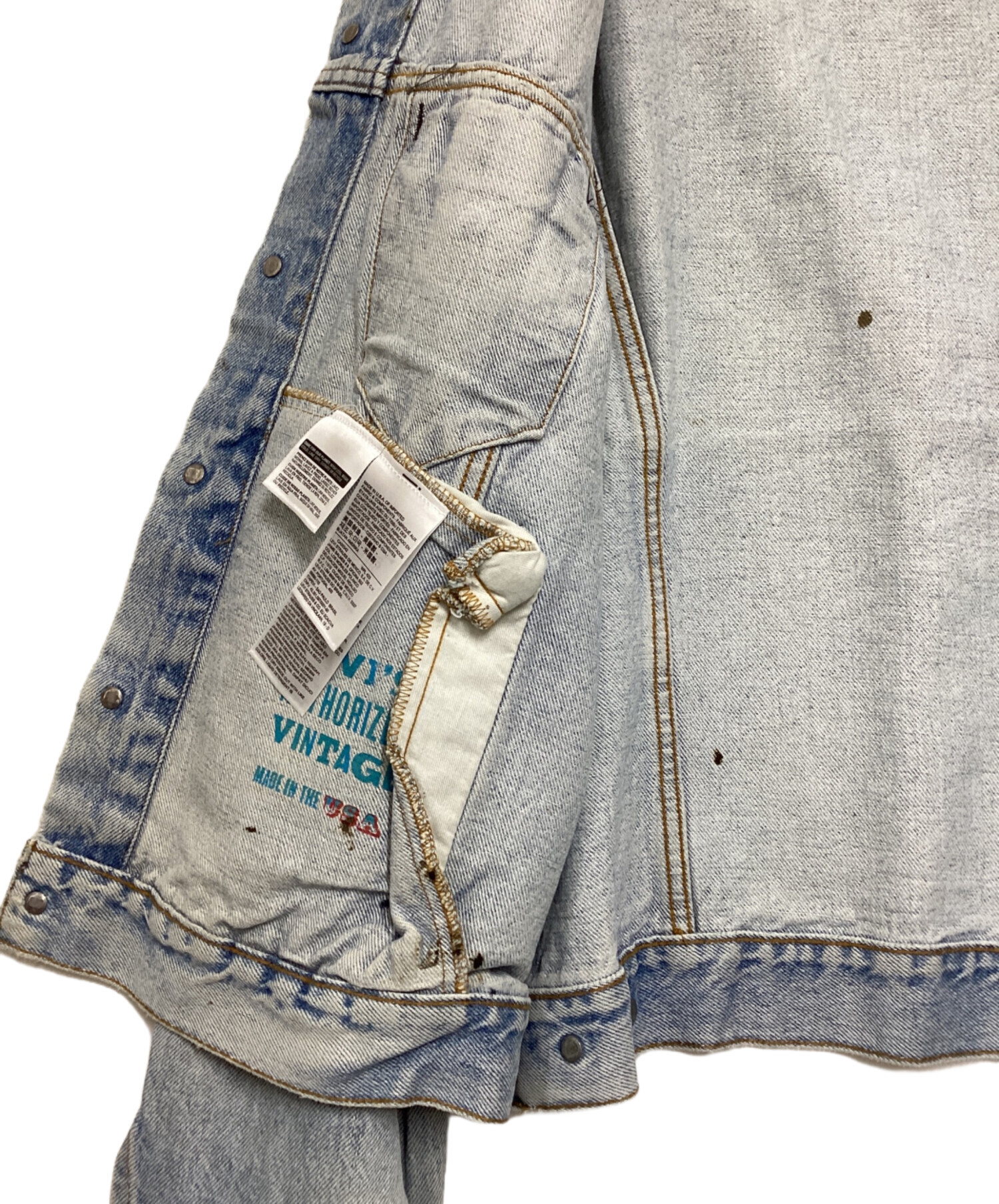 Levi’s AUTHORIZED VINTAGE デニム ジャケット USA製 中古・古着通販】LEVI'S (リーバイス) AUTHORIZED VINTAGE DENIM