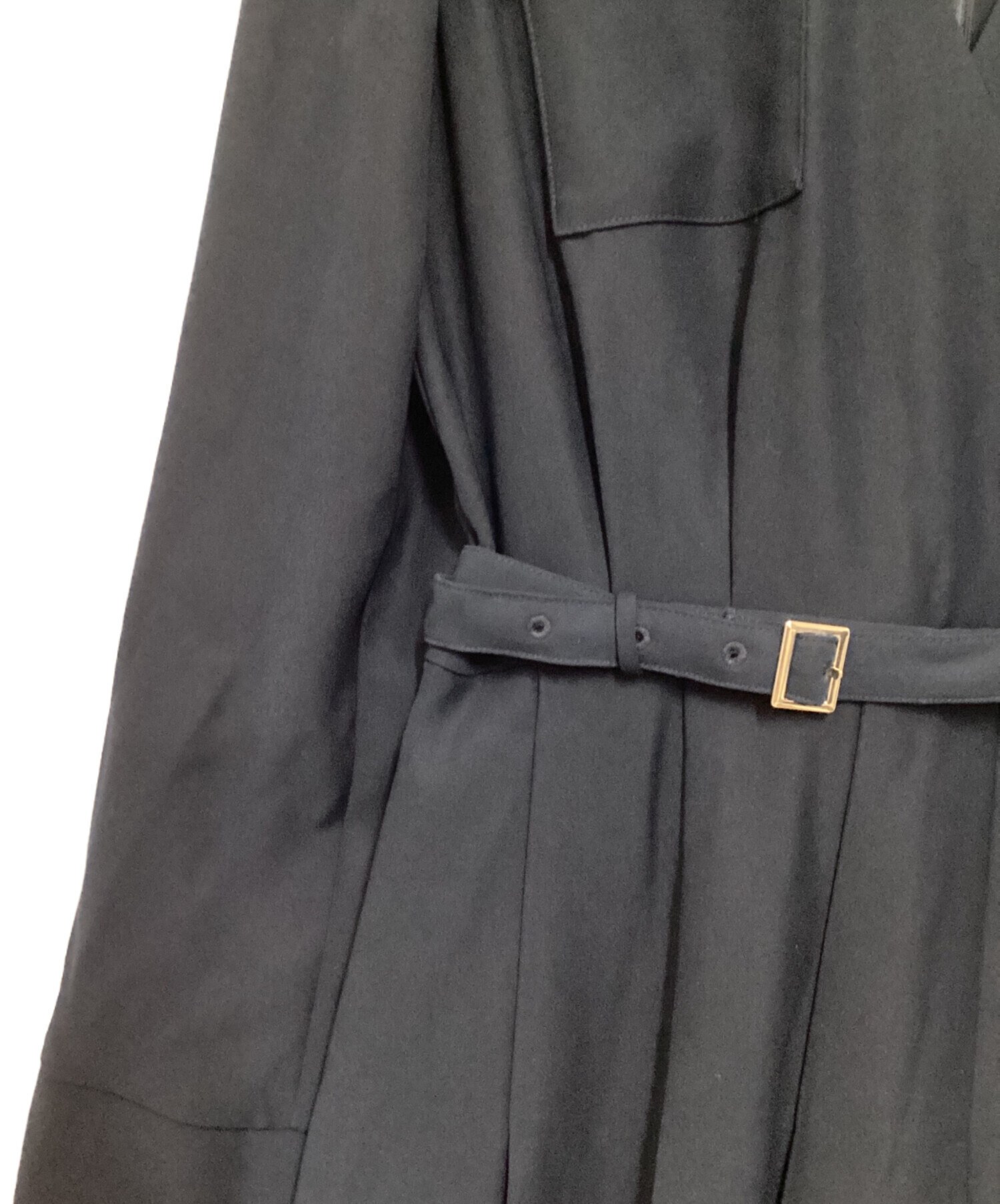 中古・古着通販】anuans (アニュアンス) ダブルサテンノーカラータック