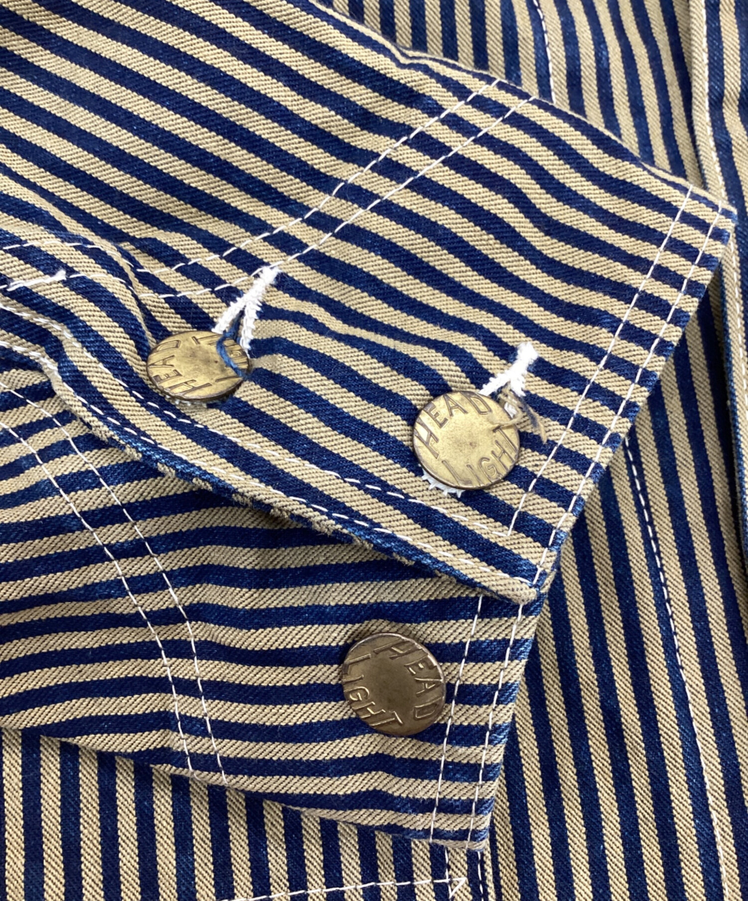 BEAMS BOY×HEADLIGHT ヒッコリー カバーオール BEAMS BOY×HEADLIGHT