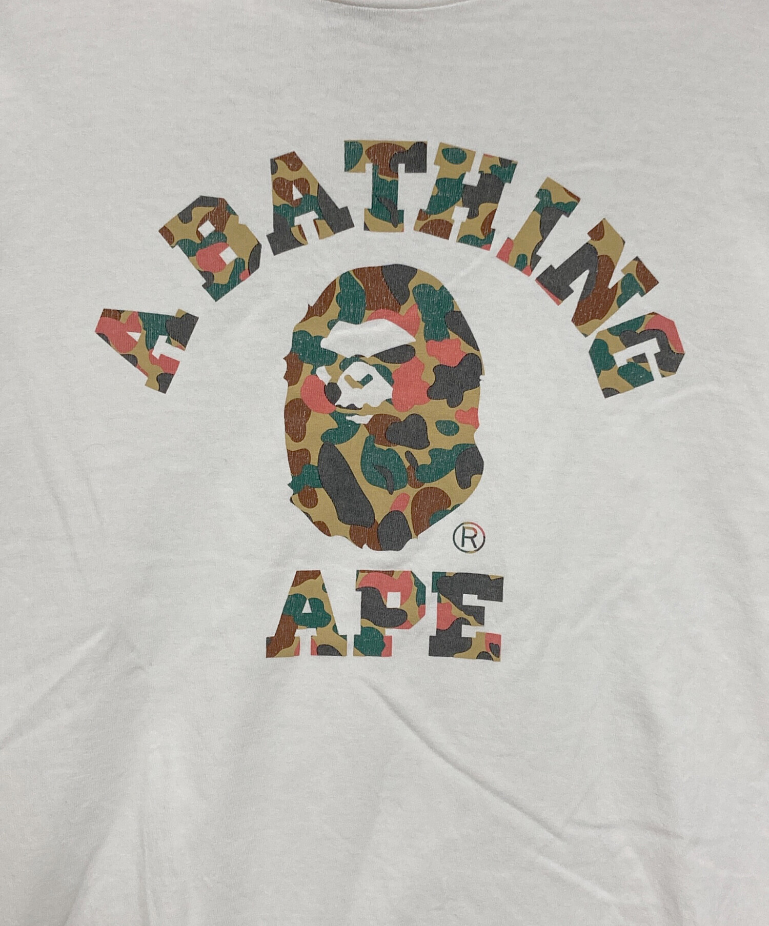 アベイシングエイプ サイズ:XL トライアルカモヘッドTシャツ 中古 BS99 中古・古着通販】A BATHING APE (ア ベイシング エイプ) カモ柄ロゴ