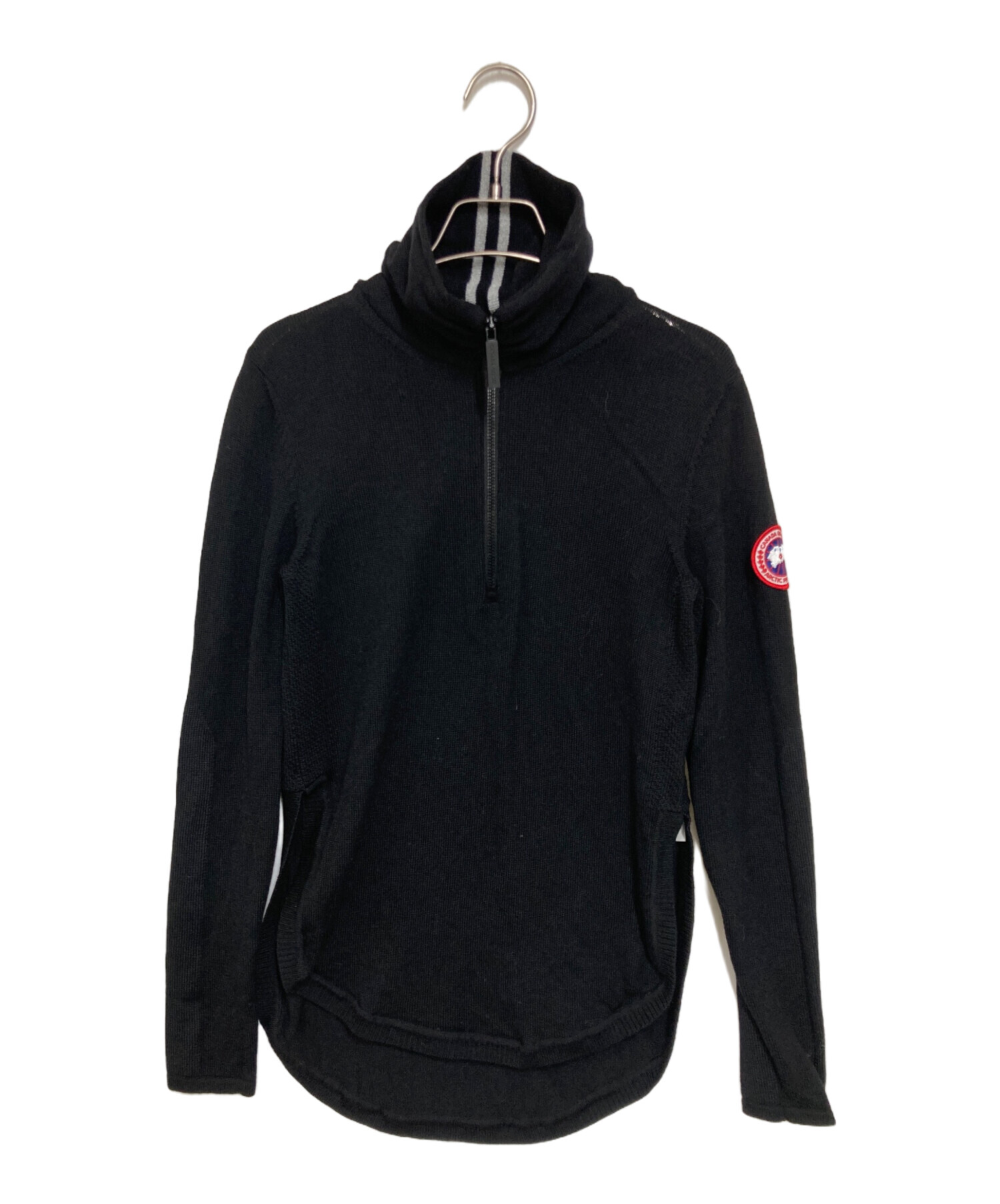 カナダグース ハーフジップセーター　ブラック 中古・古着通販】CANADA GOOSE (カナダグース) ハーフジップニット