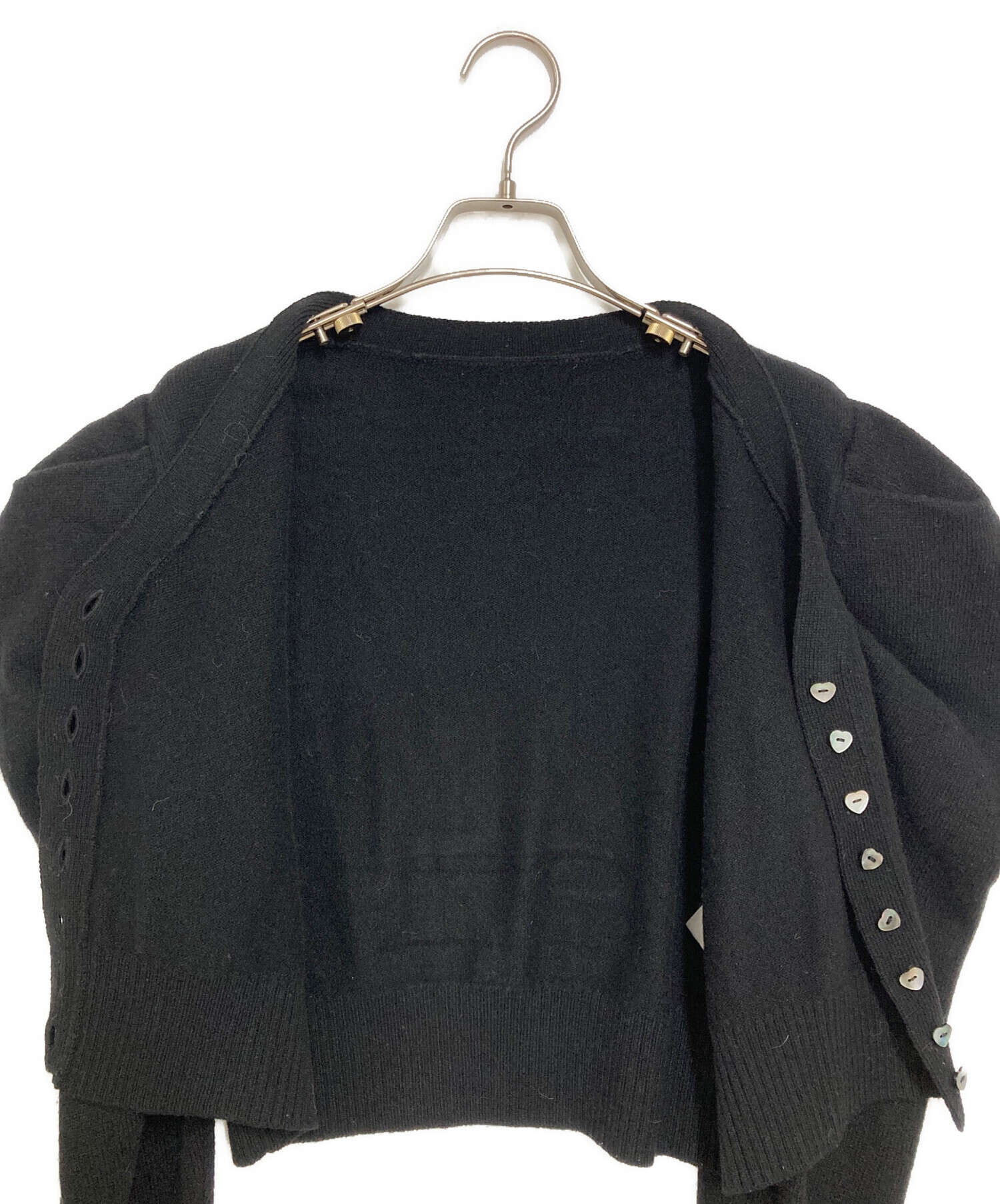 【新品タグ】cygne♡ハートカーディガン　グレー　シーニュ 中古・古着通販】cygne (シーニュ) ハートカーディガン ブラック