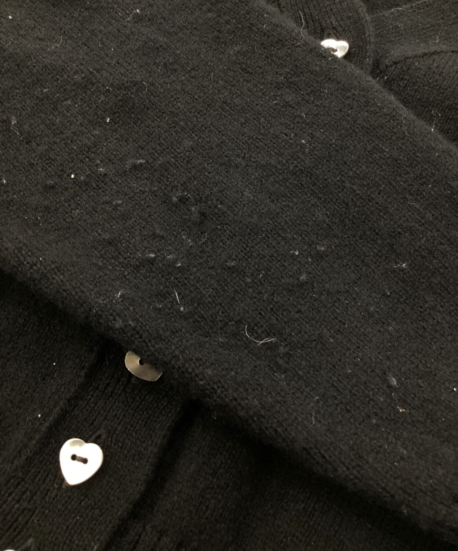 Cygneハートカーディガン 中古・古着通販】cygne (シーニュ) ハートカーディガン ブラック