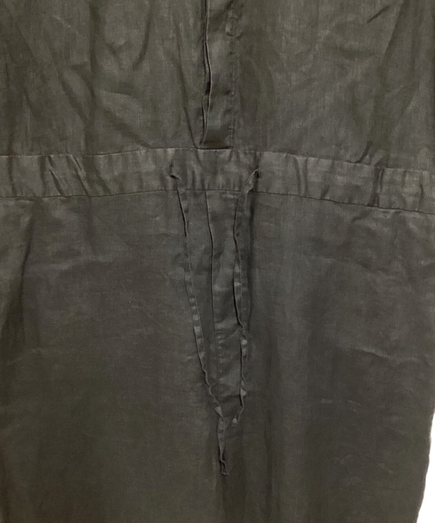 中古・古着通販】kagure (カグレ) リネンハーフスリーブオールインワン 