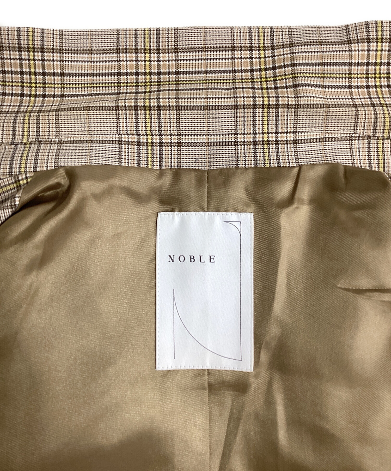 中古・古着通販】Noble (ノーブル) チェックショートピークド 
