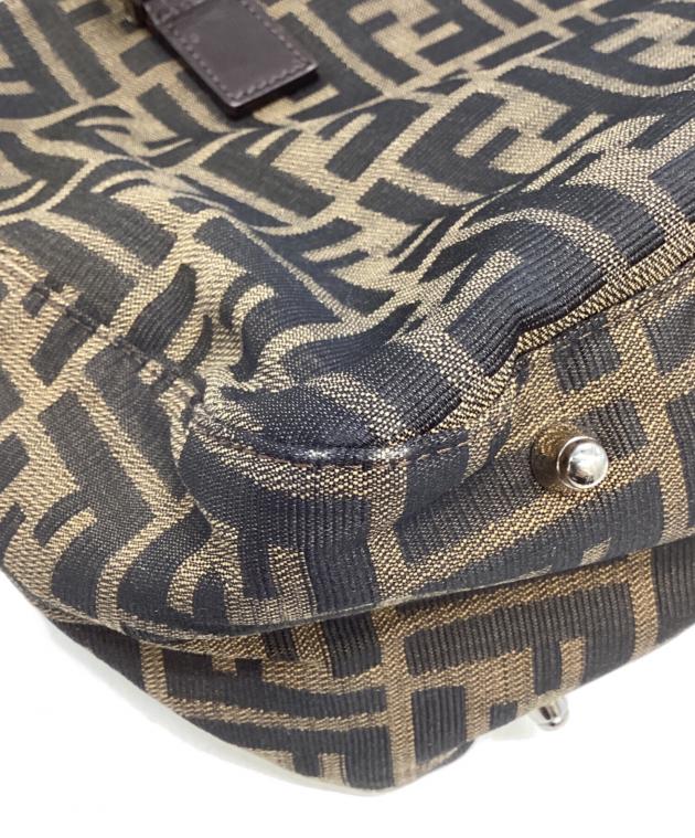 美品　FENDI ズッカ柄　M〜Lサイズ　値下げ可能 中古・古着通販】FENDI (フェンディ) ズッカ柄ハンドバッグ ブラウン