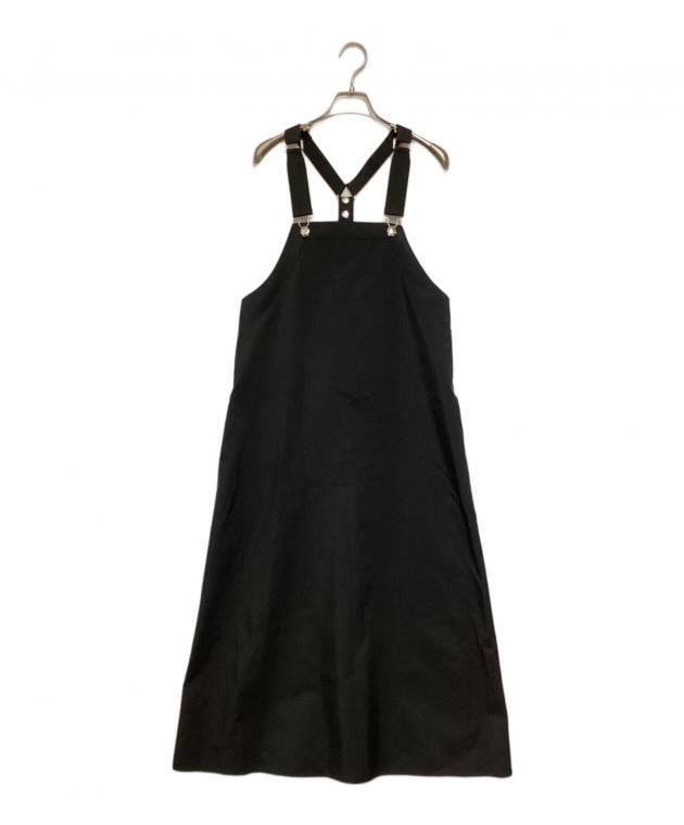 THE RERACS リラクス S サイズ レザーエプロンドレスワンピース 黒 中古・古着通販】THE RERACS (ザ リラクス) シンセティックレザー