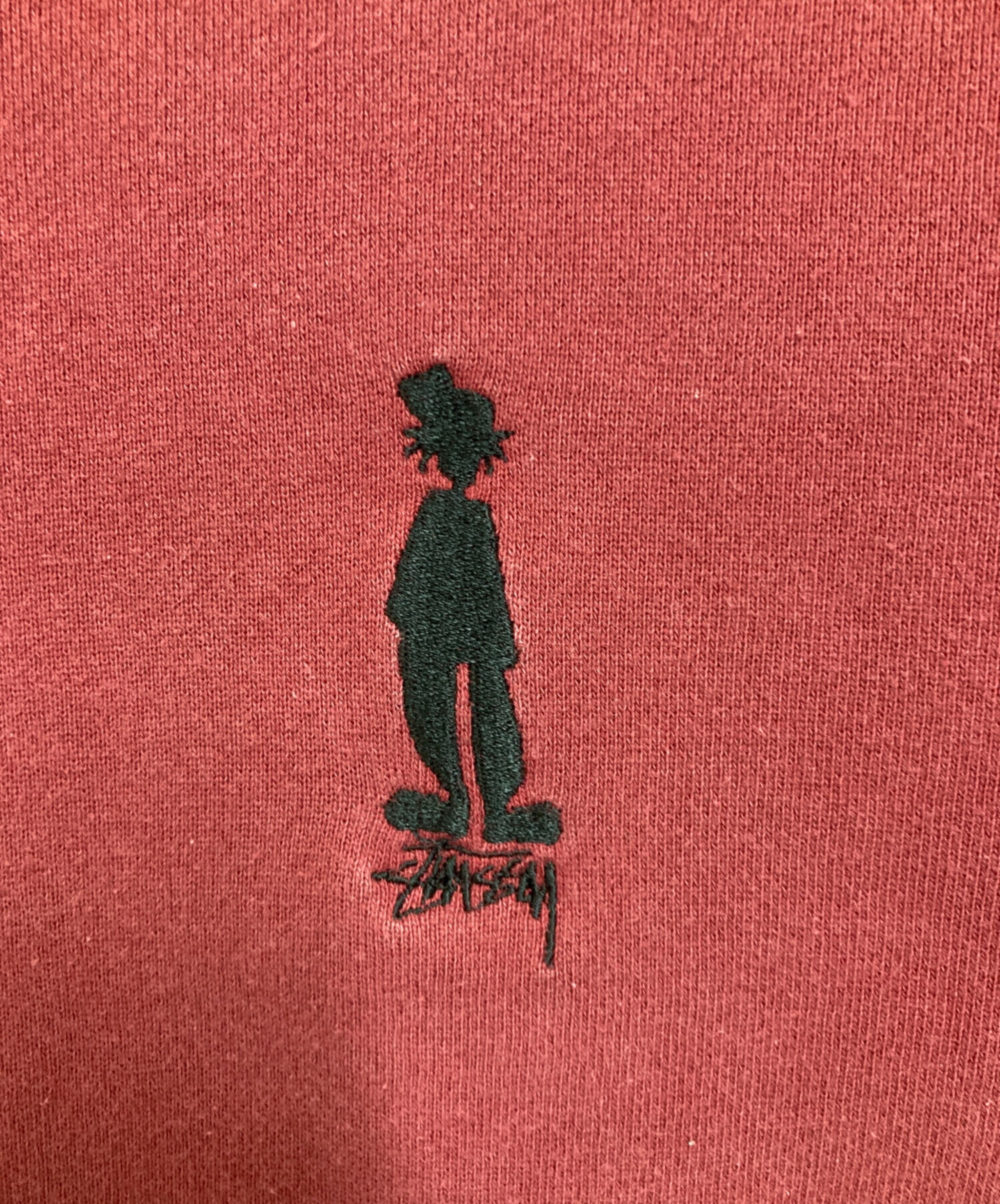 stussy ステューシー シャドーマン 両面ロゴパーカー M ワインレッド Bootleg USA製 90s~00s OLD STUSSY 