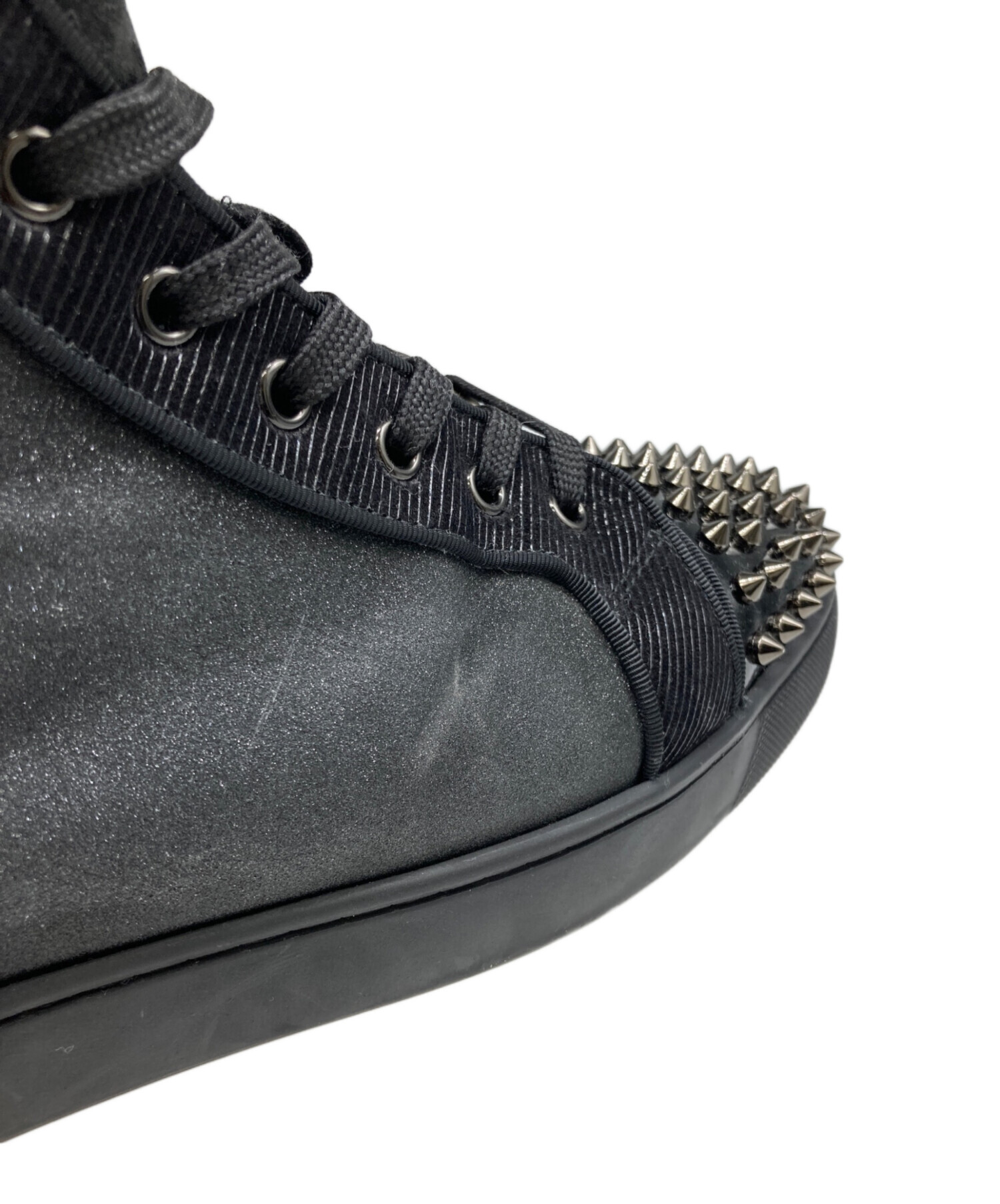 Christian Louboutin ルブタン ハイカット スニーカー 黒 中古・古着通販】Christian Louboutin (クリスチャン・ルブタン