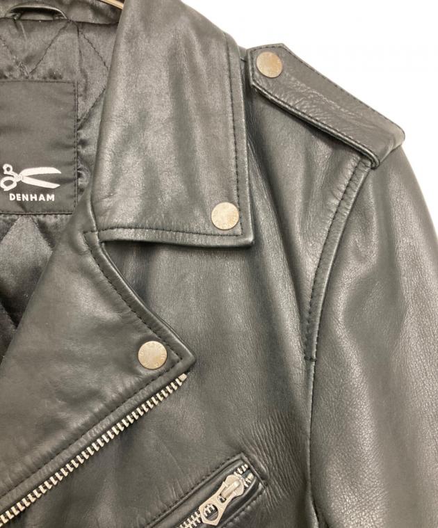 中古・古着通販】Denham (デンハム) レザーダブルライダースジャケット