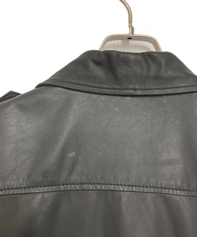 中古・古着通販】Denham (デンハム) レザーダブルライダースジャケット