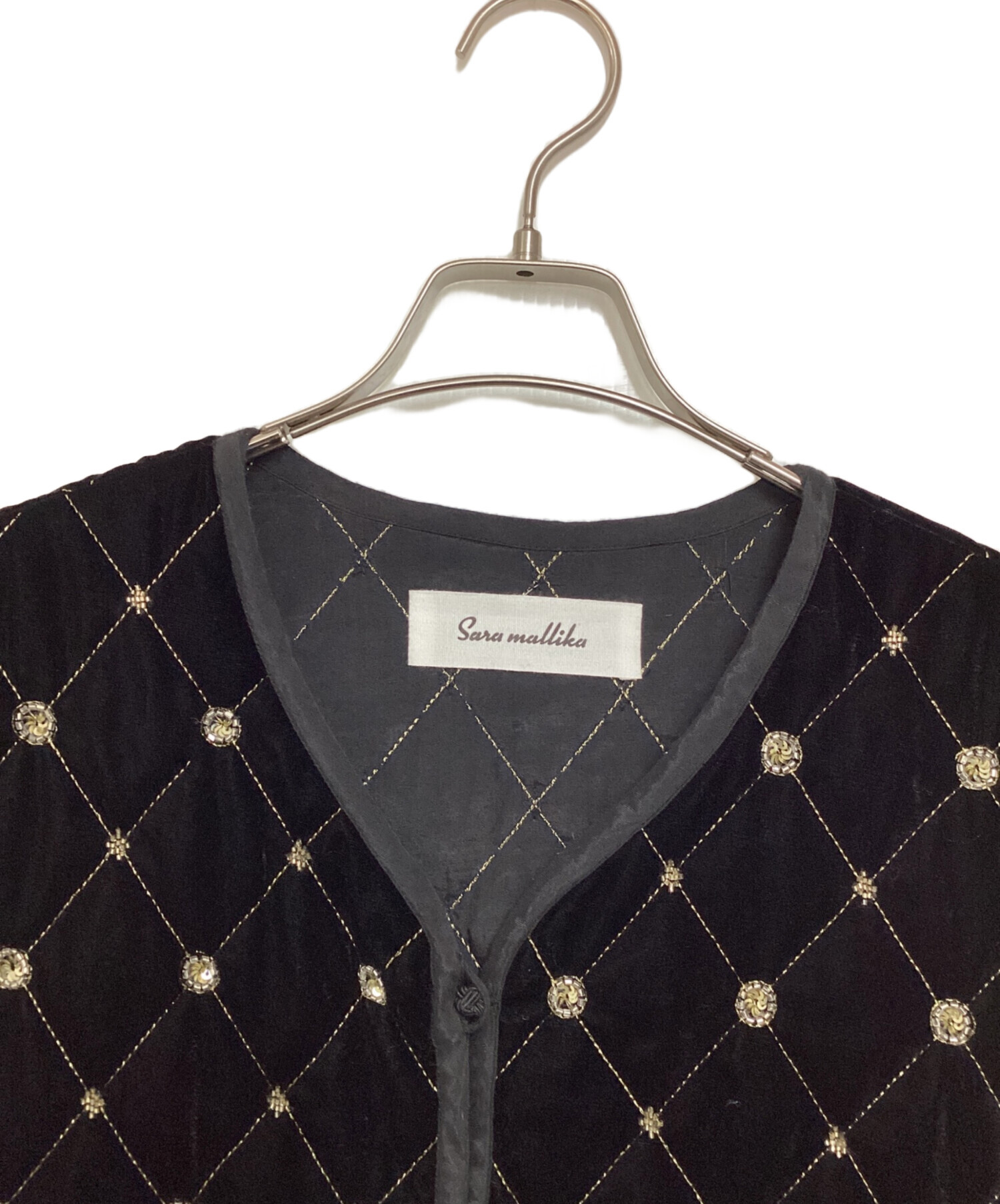 中古・古着通販】sara mallika (サラマリカ) ビーズ ベルベット