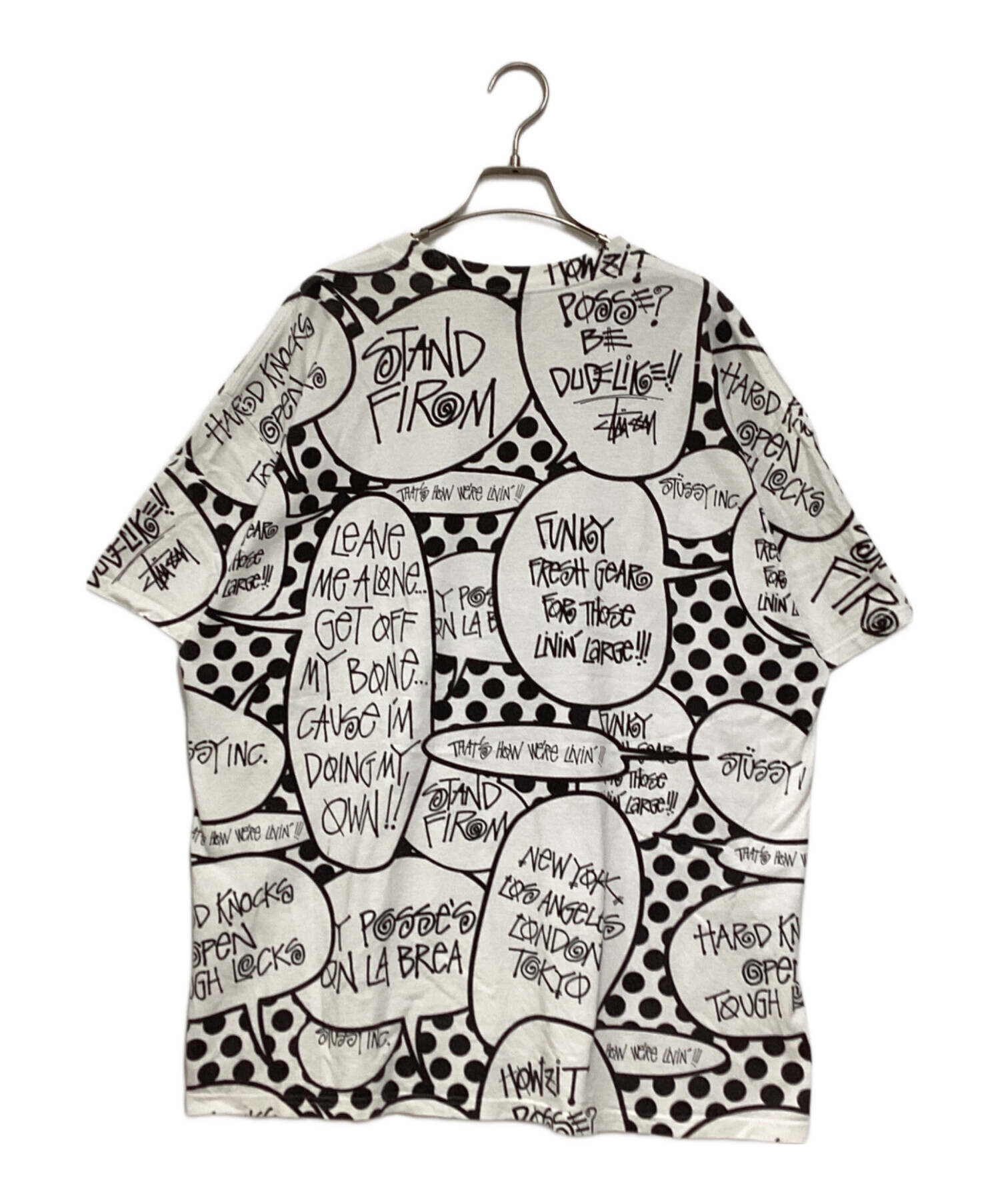 あいうえお美品 STUSSY ショーンフォント ロゴ総柄 長袖シャツ XL 中古・古着通販】stussy (ステューシー) ショーンフォントプリントT