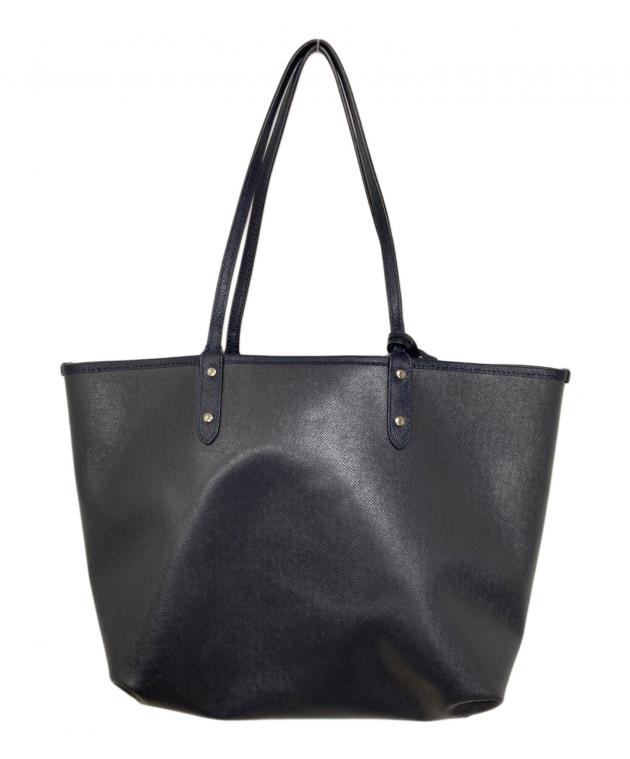 中古・古着通販】COACH (コーチ) リバーシブルトートバッグ ネイビー