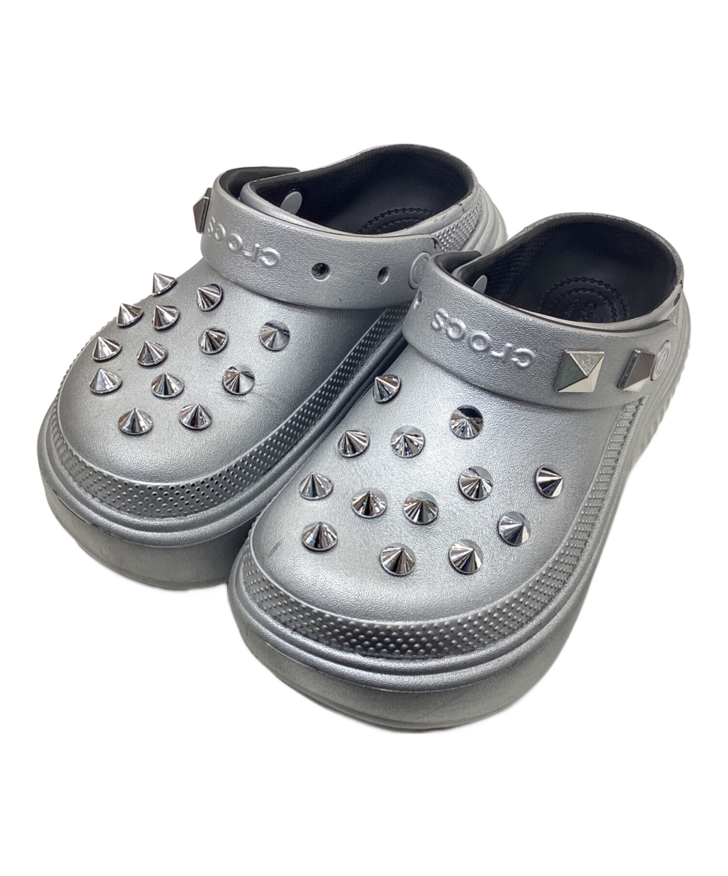 Classic Rock 1(中古品) 中古・古着通販】crocs (クロックス) STOMP METALLIC SLIDE シルバー