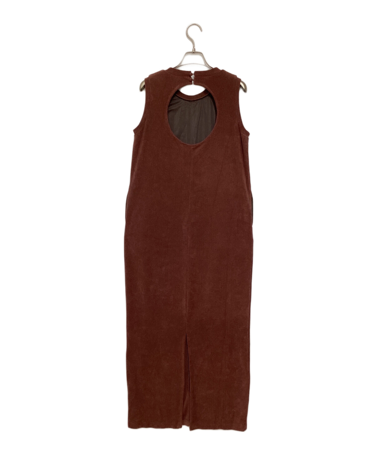 中古・古着通販】Ameri (アメリ) COMFY PILE DRESS ブラウン サイズ:M 