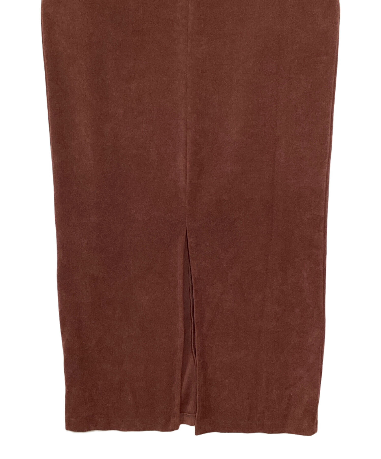 中古・古着通販】Ameri (アメリ) COMFY PILE DRESS ブラウン サイズ:M 