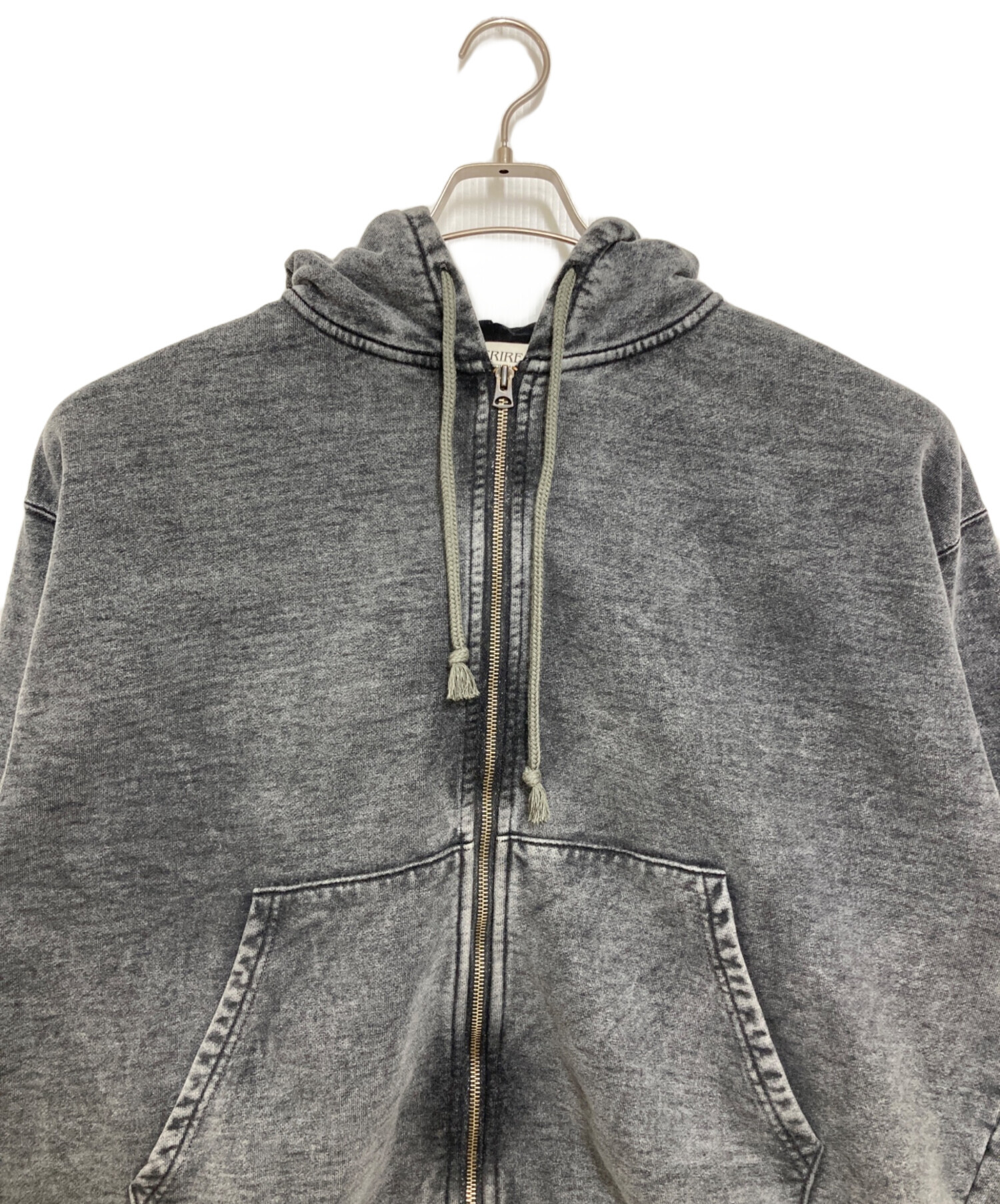 中古・古着通販】INSCRIRE (アンスクリア) W-Zip Bleach Sweat Parka