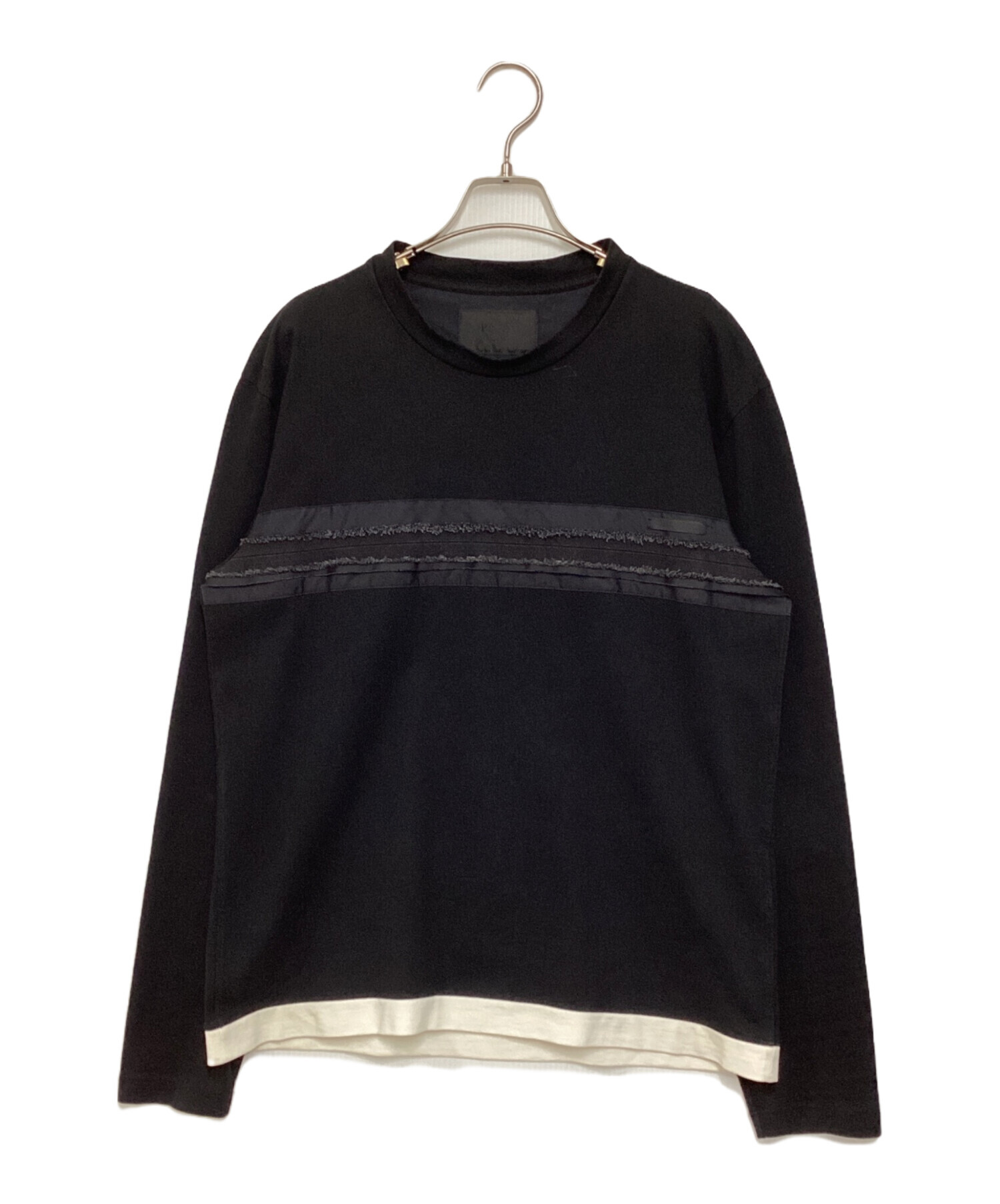 中古・古着通販】PRADA (プラダ) センター切替ボーダーL/Sカットソー 