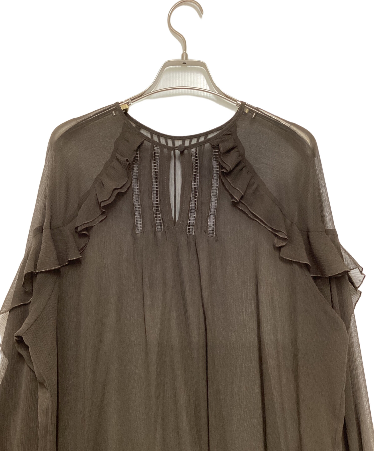 NOBLE×L'AUBE BLANC】楊柳フリル梯子刺繍ブラウス NOBLE laubeblanc