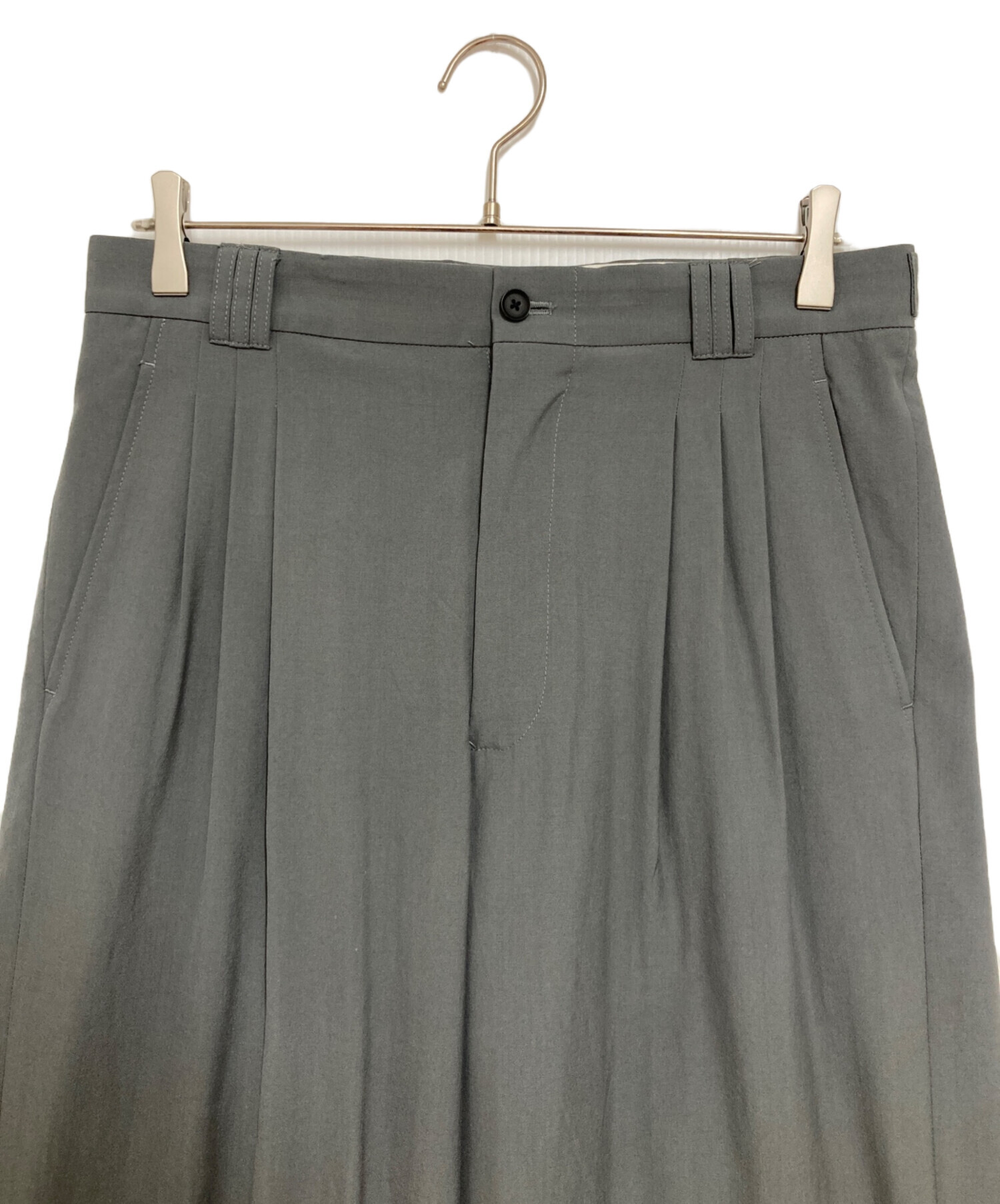 中古・古着通販】YOKE (ヨーク) WOOL TROPICAL 3PLEATED WIDE―LEG