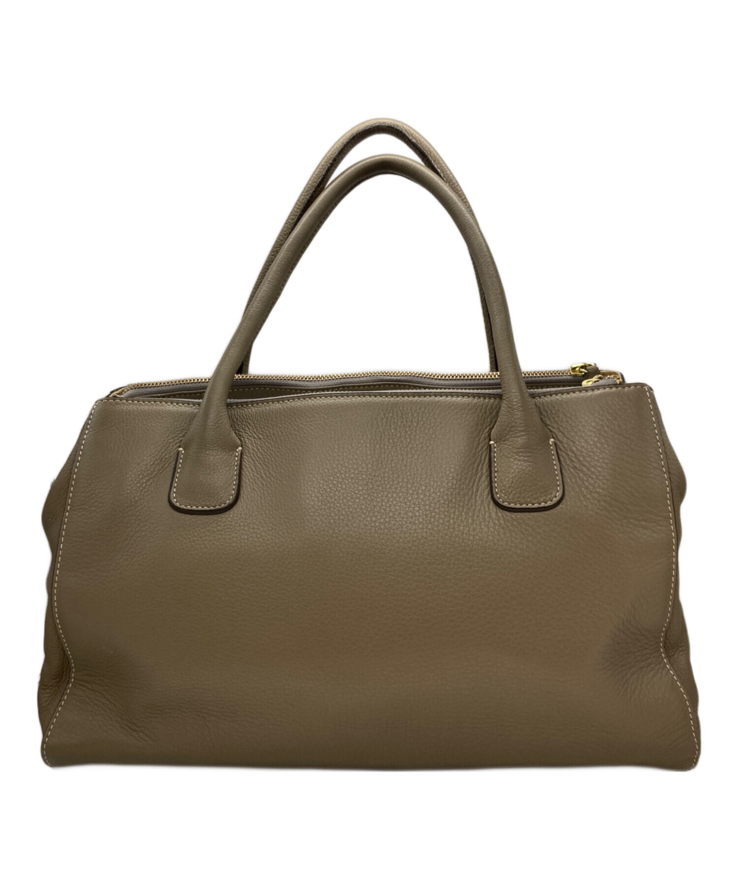 新品 russet ラシット ピンチレザートートバッグ グレーベージュ
