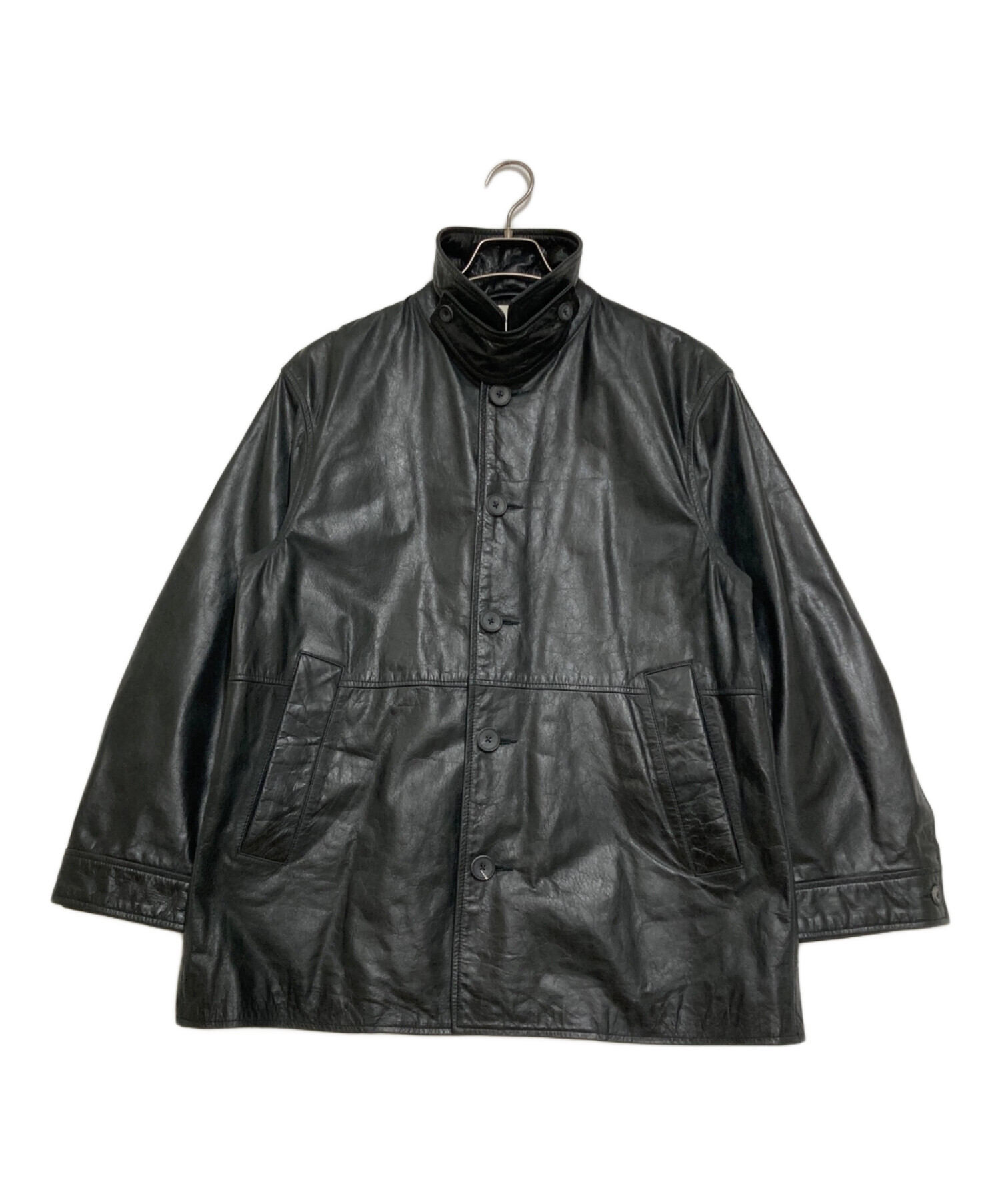 MAISON SPECIAL バッファローレザー コート/0/ブラック【美品】 中古・古着通販】MAISON SPECIAL (メゾンスペシャル) Buffalo Crack
