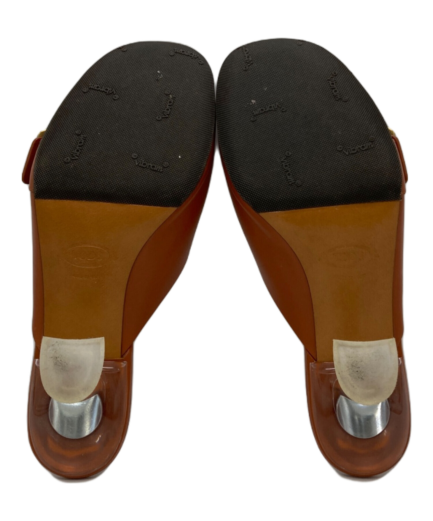 中古・古着通販】TOD'S (トッズ) クリアヒールミュール ブラウン