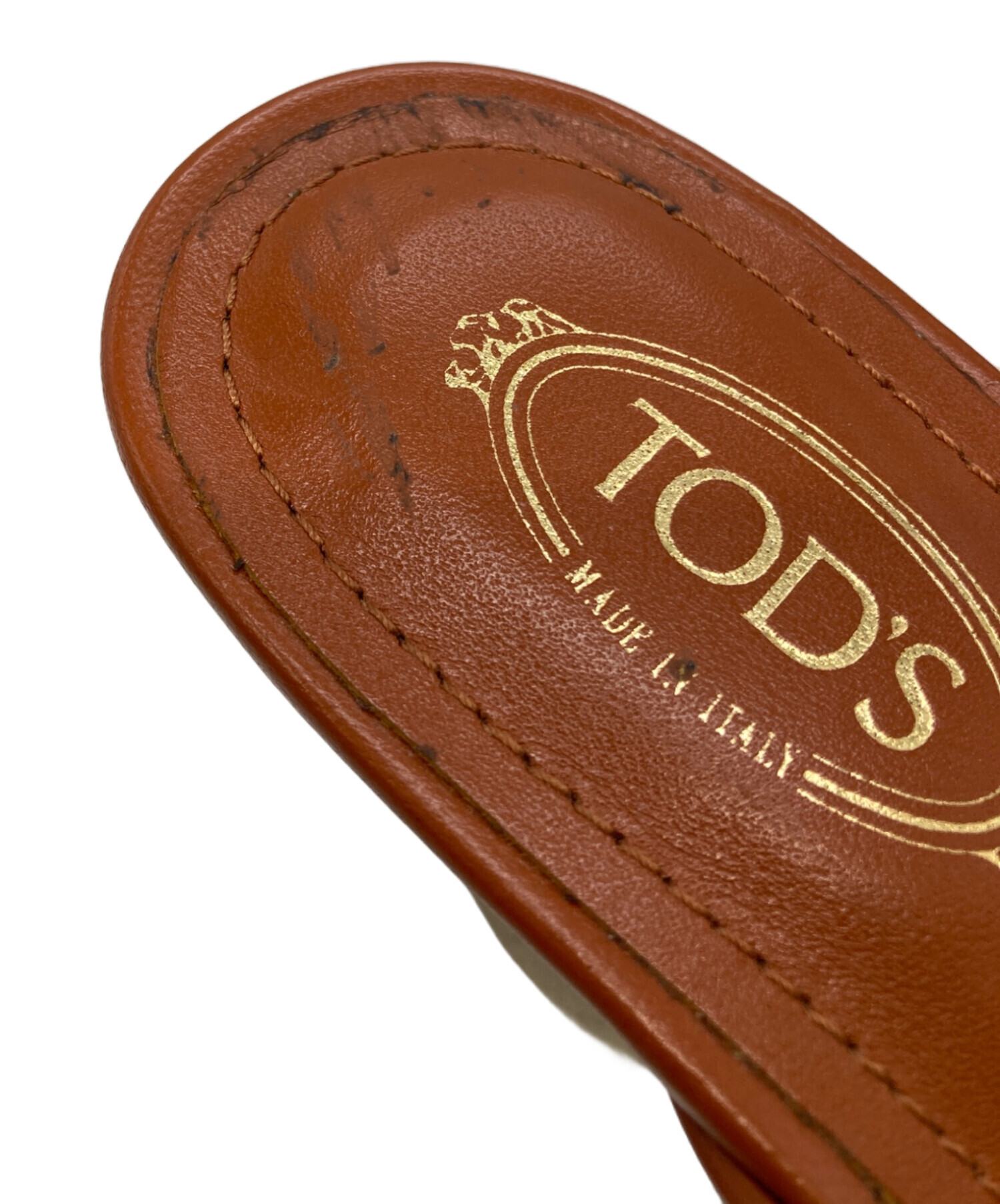 中古・古着通販】TOD'S (トッズ) クリアヒールミュール ブラウン