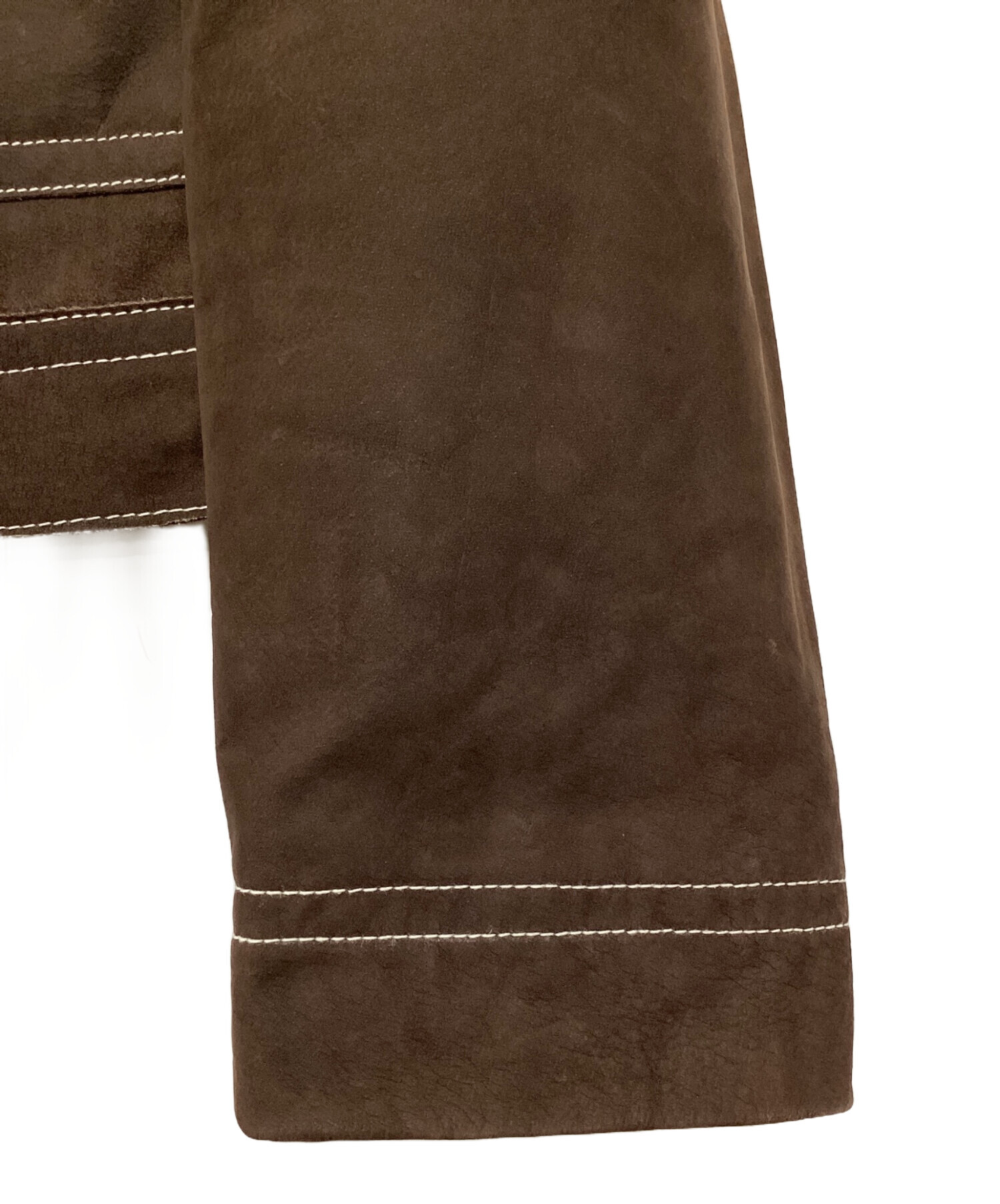 ZARA トップステッチスエードジャケット X HARRY LAMBERT 中古・古着通販】ZARA (ザラ) HARRY LAMBERT (ハリー・ランバート