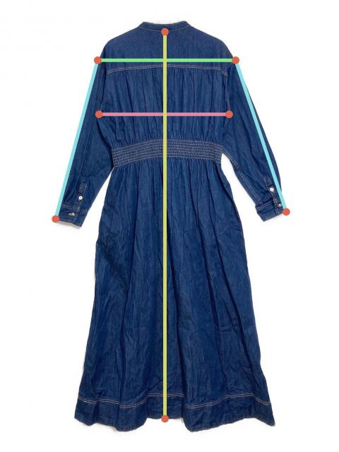 美品 SHIPS any: シャーリング デニム ポケットワンピース SHIPS｜SHIPS any: シャーリング デニム ポケット ワンピース