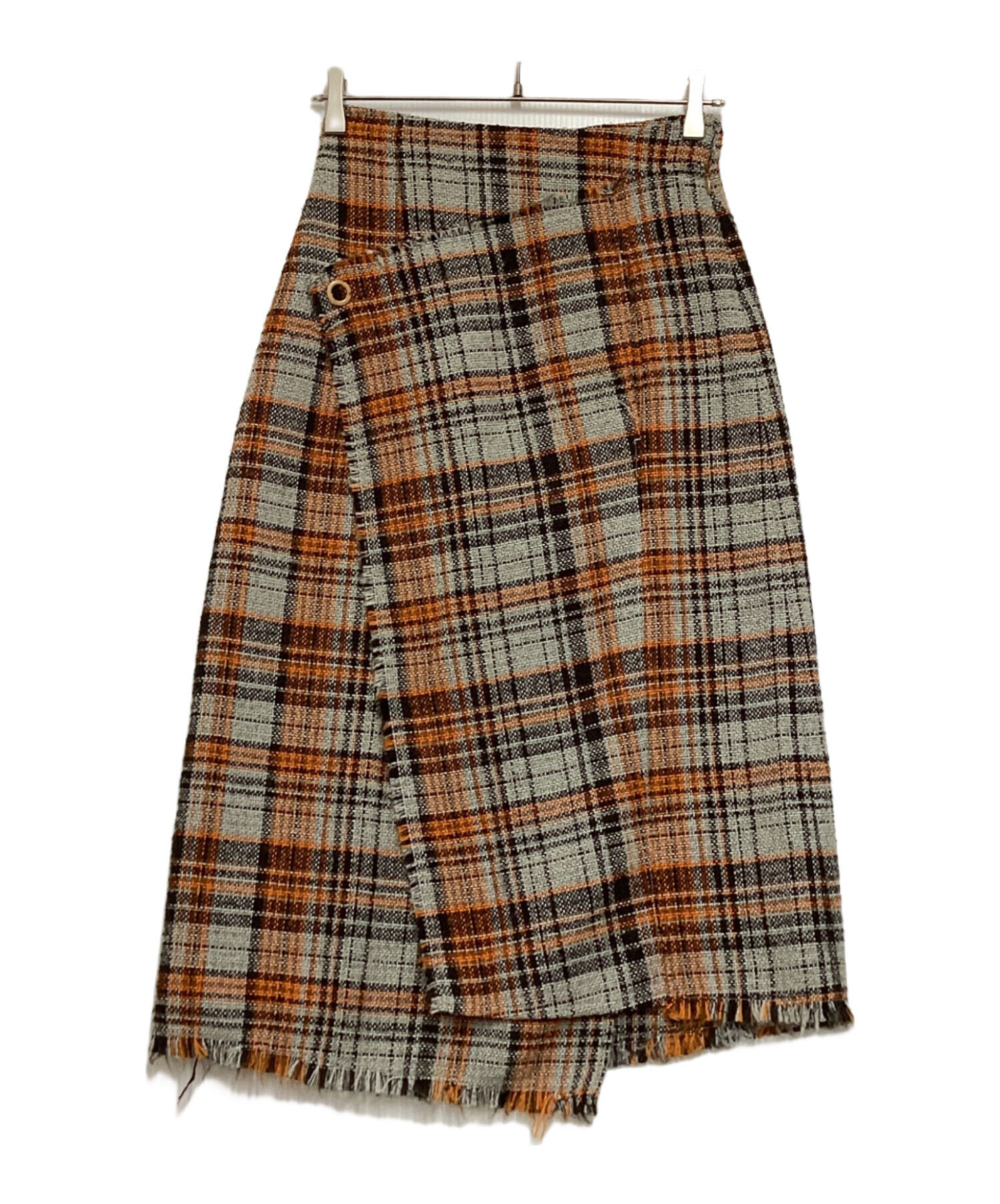 【中古】未使用品 アクネ ストゥディオズ Acne Studios スカート スカーチョ フレア シルク 花柄 ロング丈 34 紺 オレンジ レディース 中古・古着通販】Acne studios (アクネ ストゥディオス) Tubular Wrap