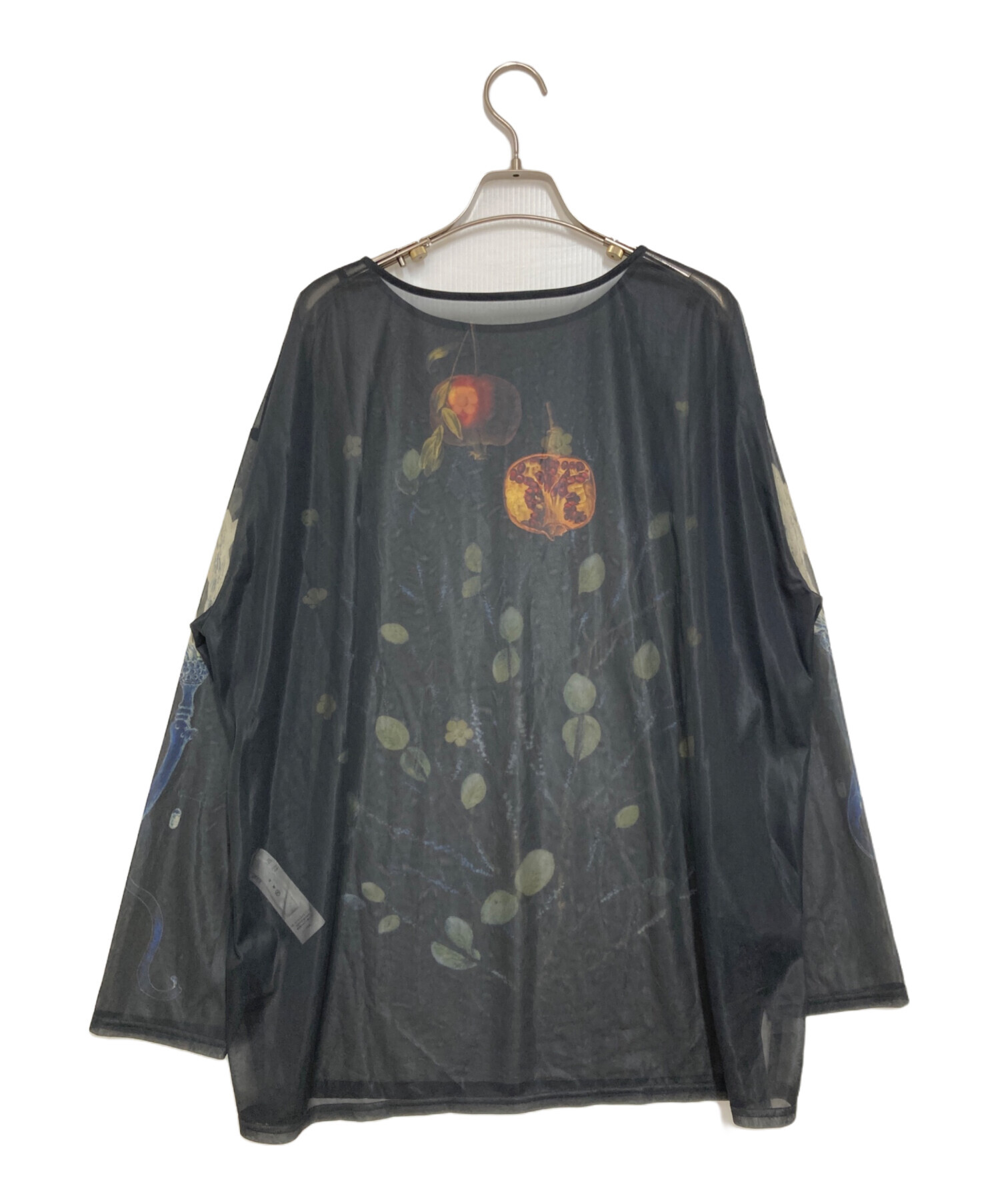 中古・古着通販】Ameri (アメリ) ILLUSTRATION PRINT SHEER TOP 