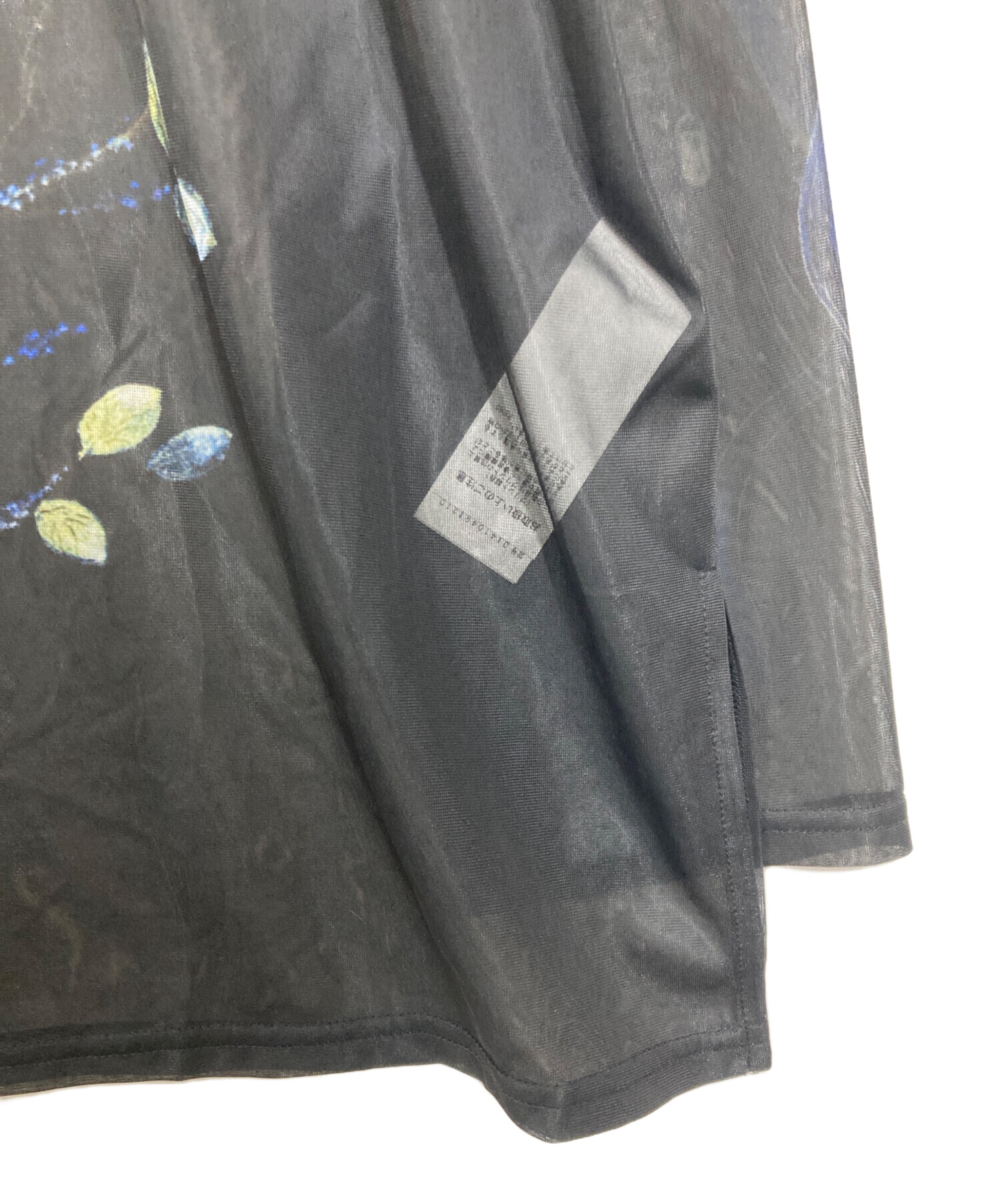 中古・古着通販】Ameri (アメリ) ILLUSTRATION PRINT SHEER TOP 