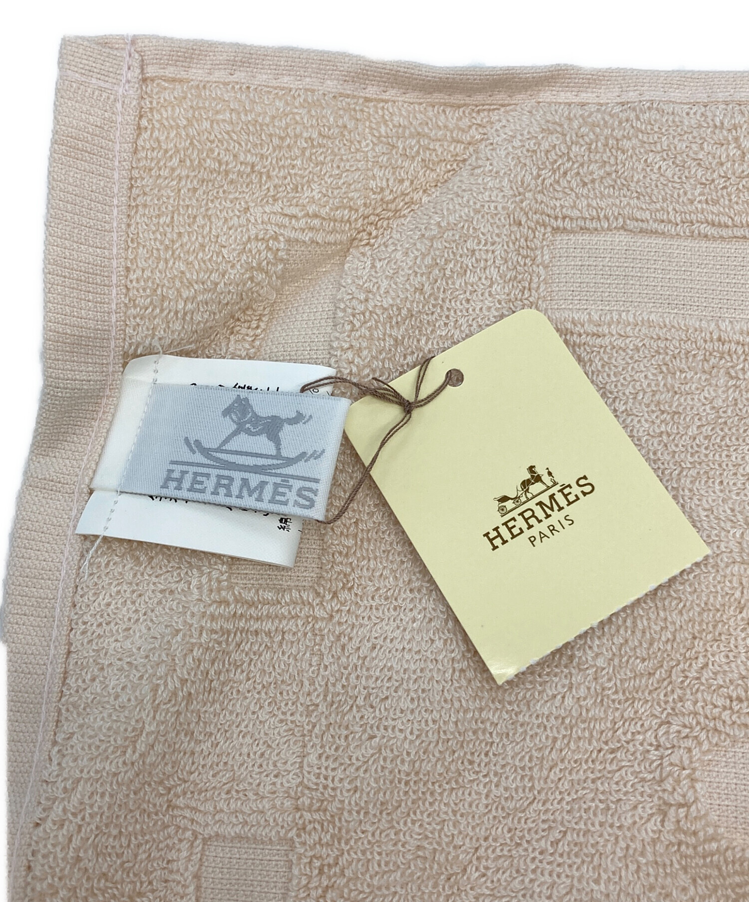 中古・古着通販】HERMES (エルメス) 木馬刺繍ハンドタオル｜ブランド