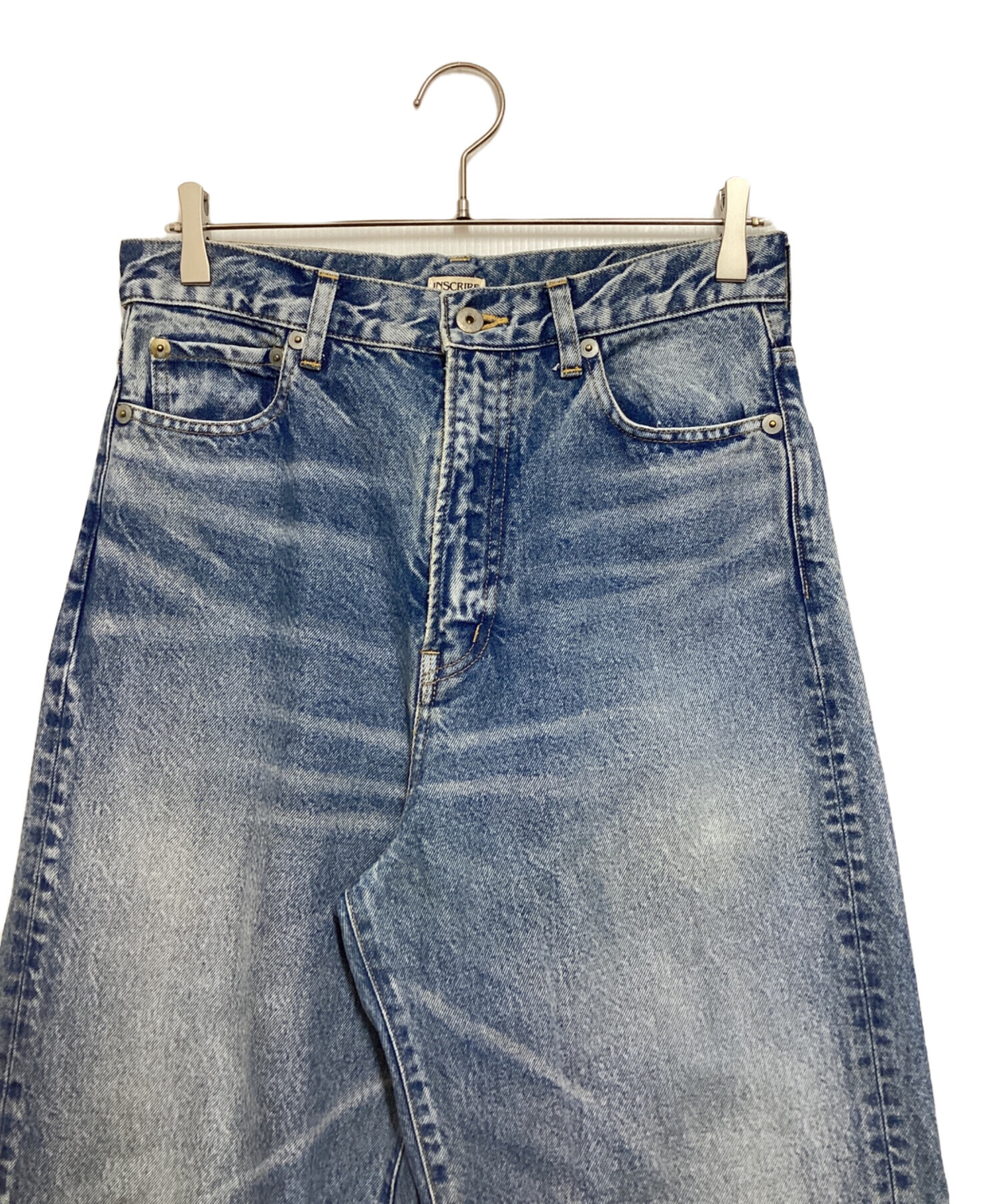 中古・古着通販】INSCRIRE (アンスクリア) Denim Baggy Pants ブルー